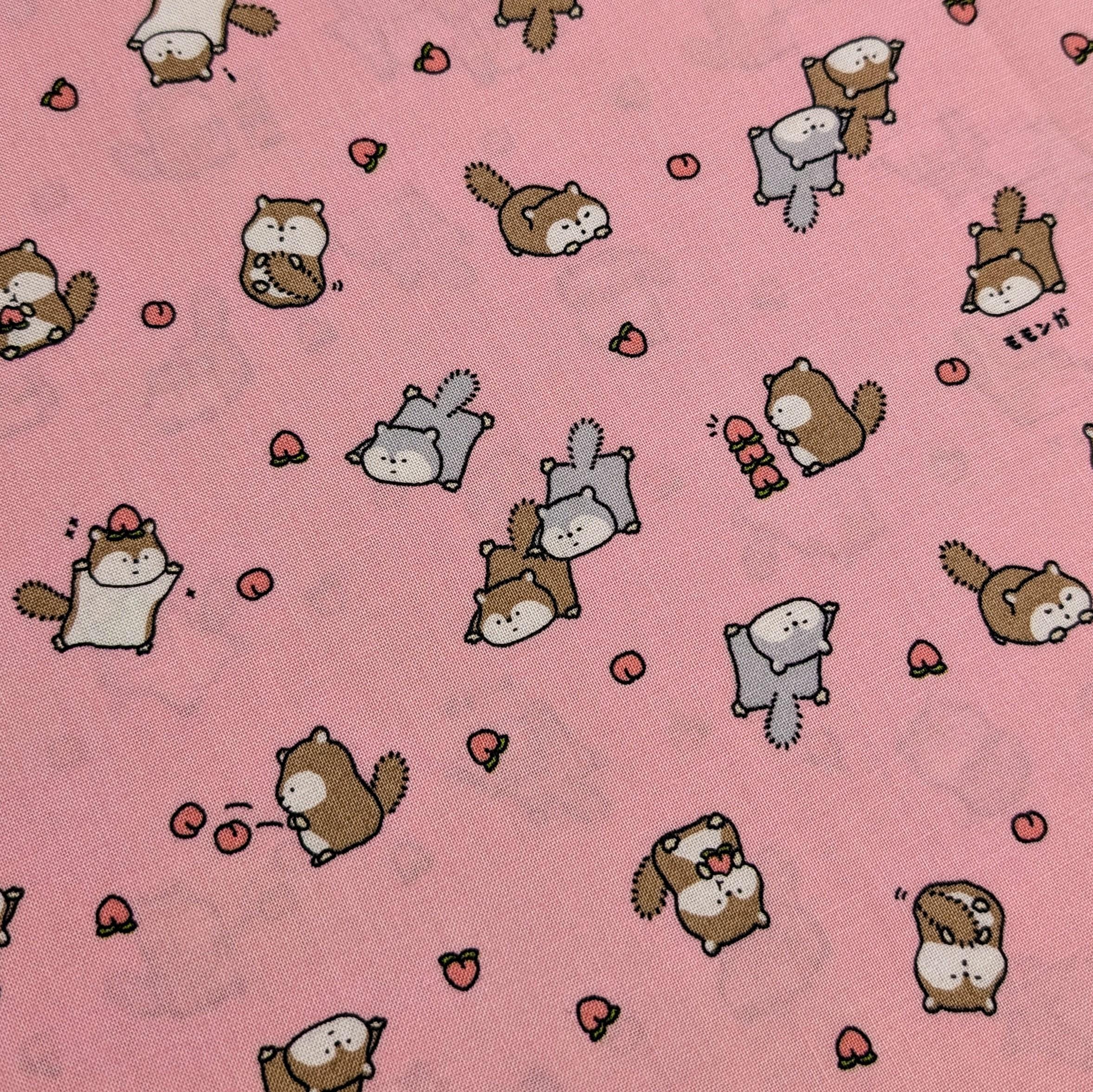 Cosmo - NEW Flying Squirrels & Peaches Cotton - Pink