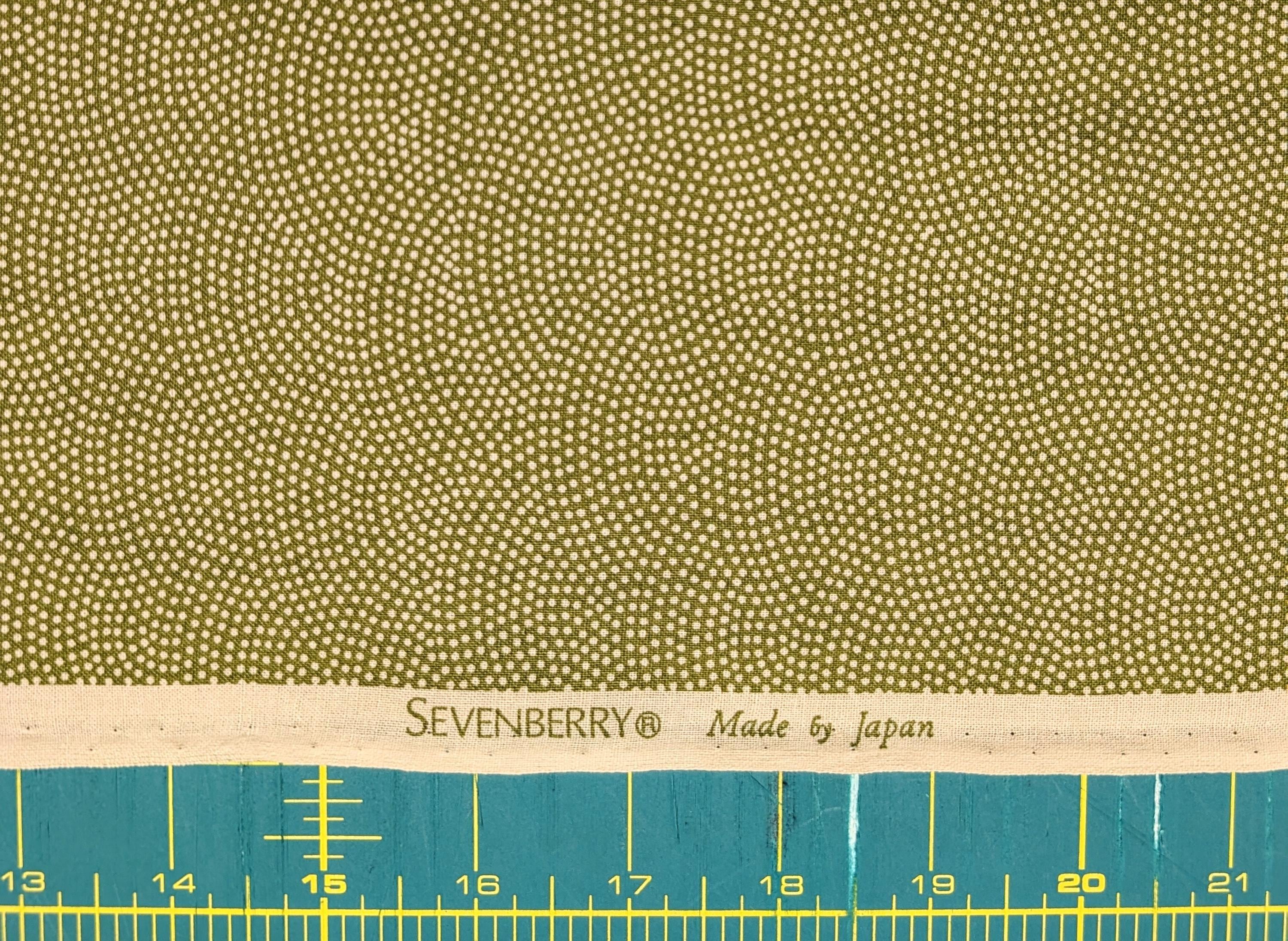 Sevenberry Same-Komon (Shark Skin) Japanese cotton fabric 88222-10-4 beige & green