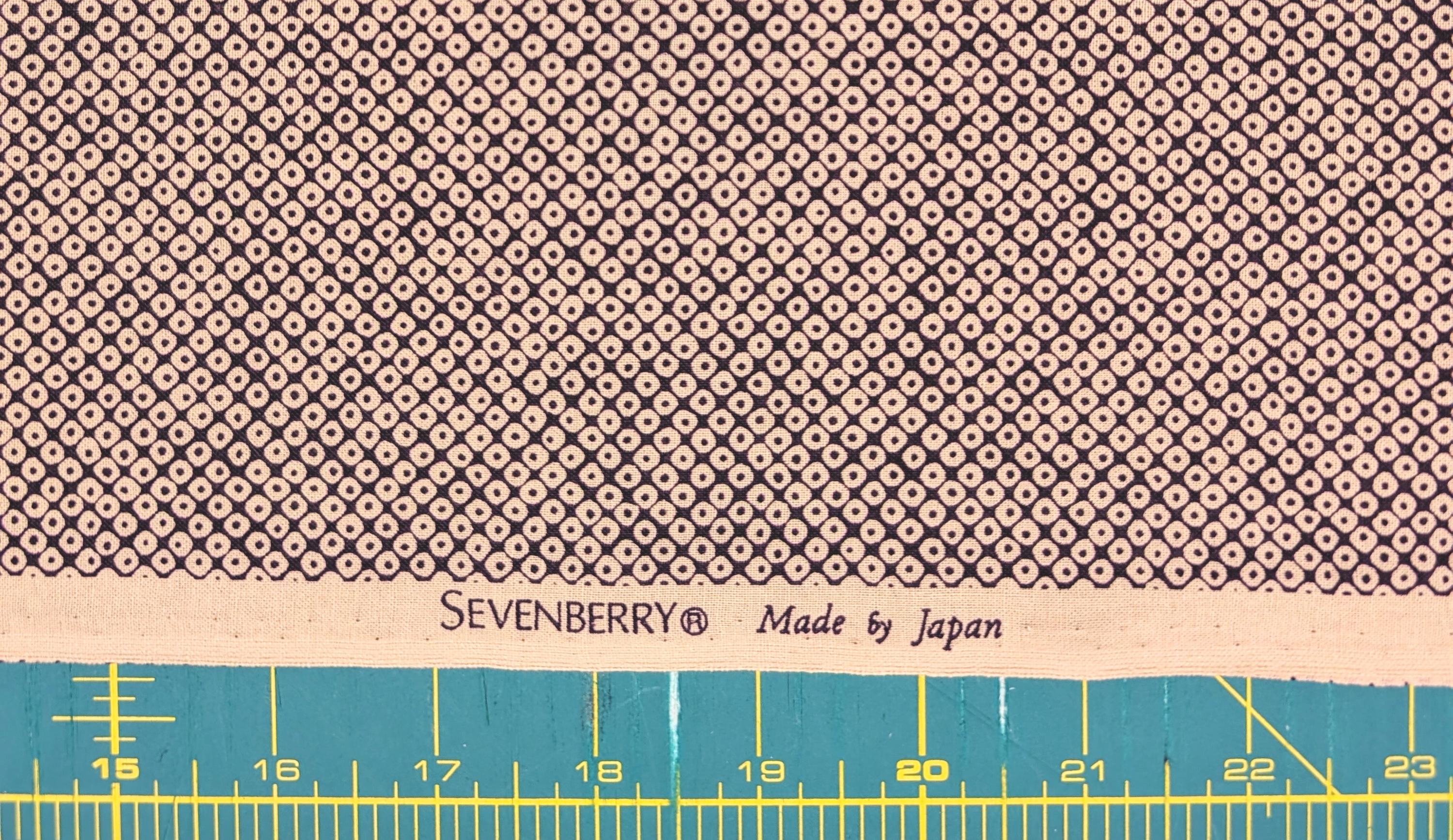 Sevenberry Kanoko Dots Japanese cotton fabric 88222-9-6 beige & purple