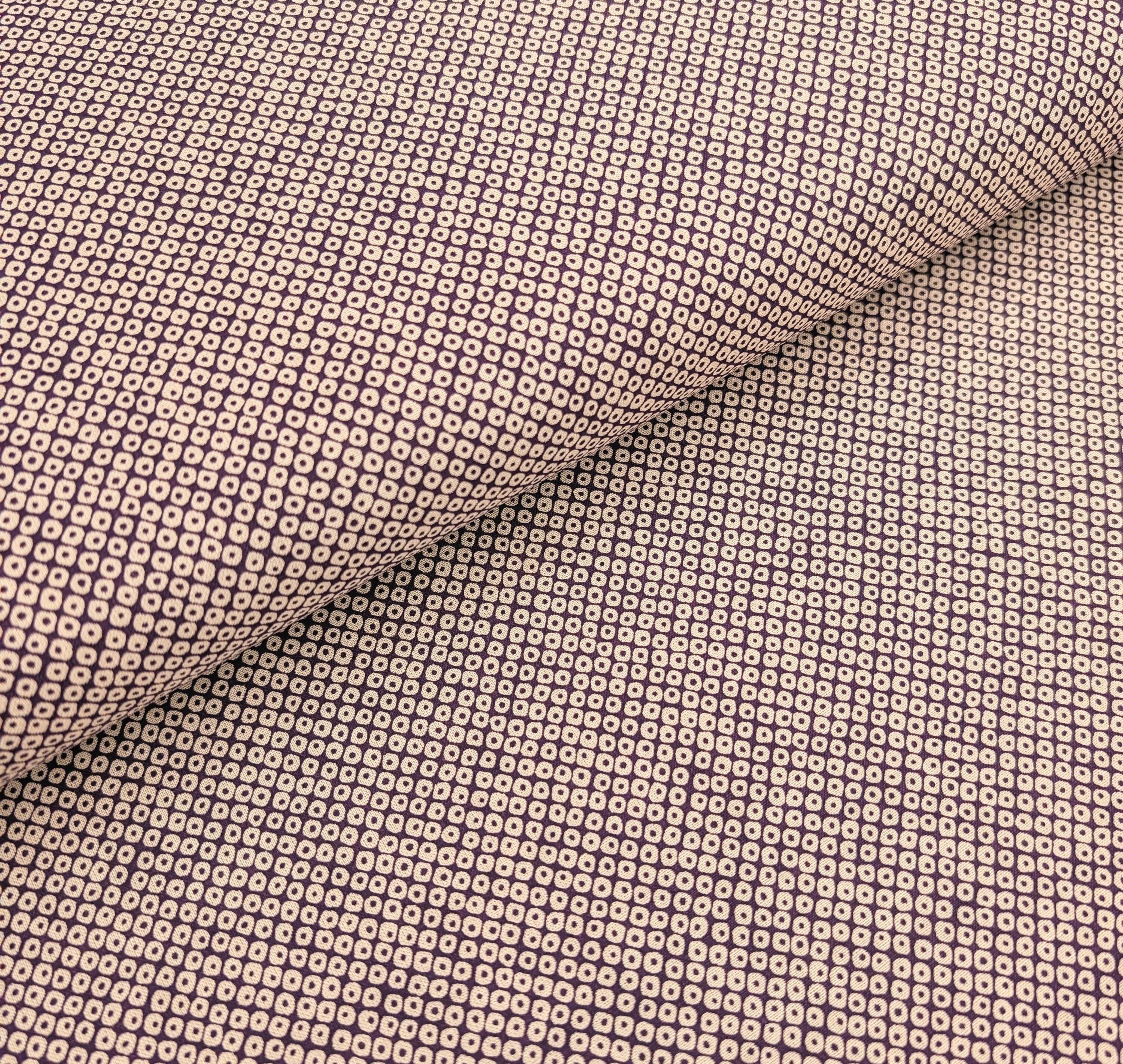Sevenberry Kanoko Dots Japanese cotton fabric 88222-9-6 beige & purple