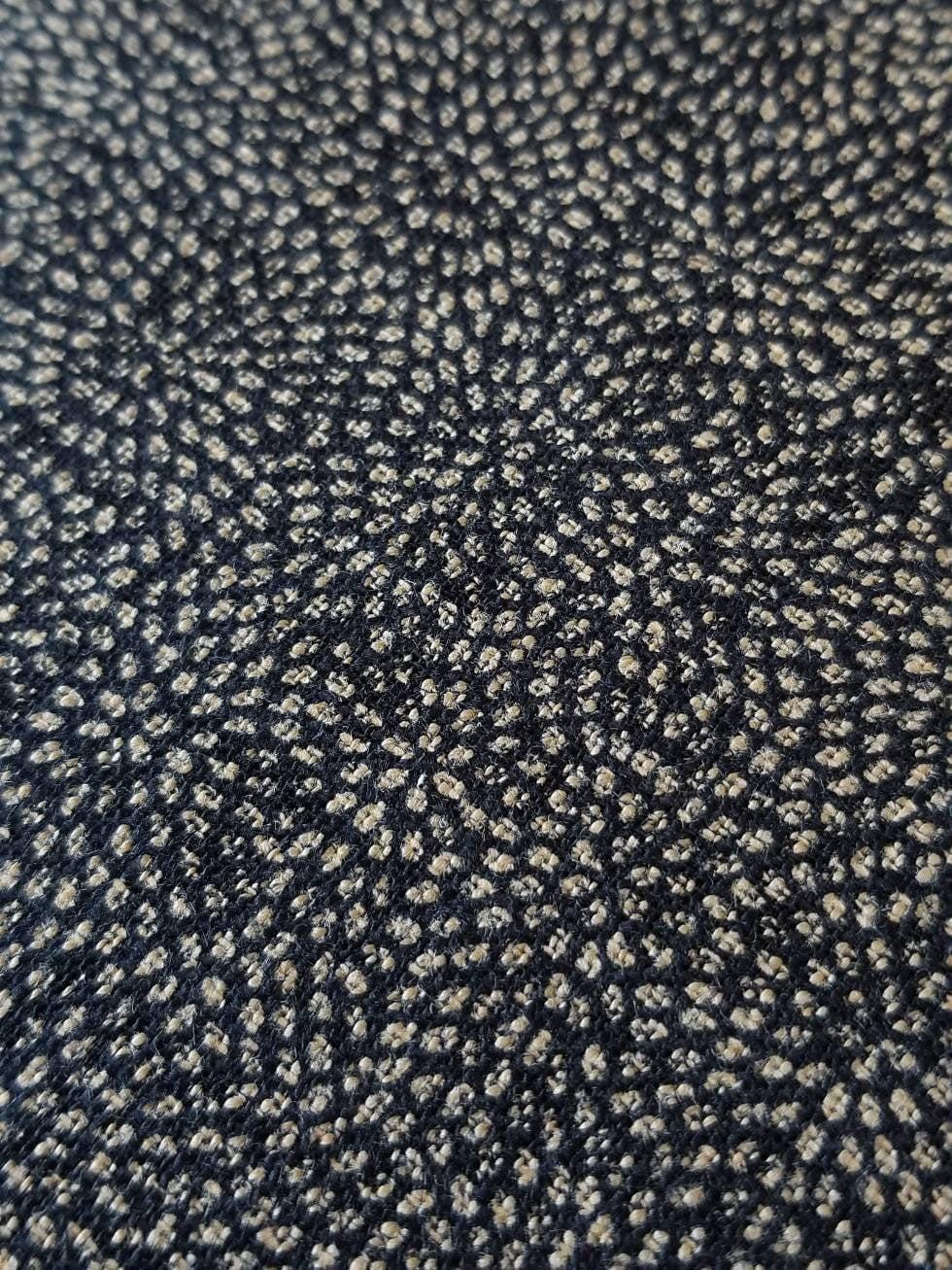 Sevenberry - Chrysanthemum Dots Cotton Fabric - Navy Indigo Blue