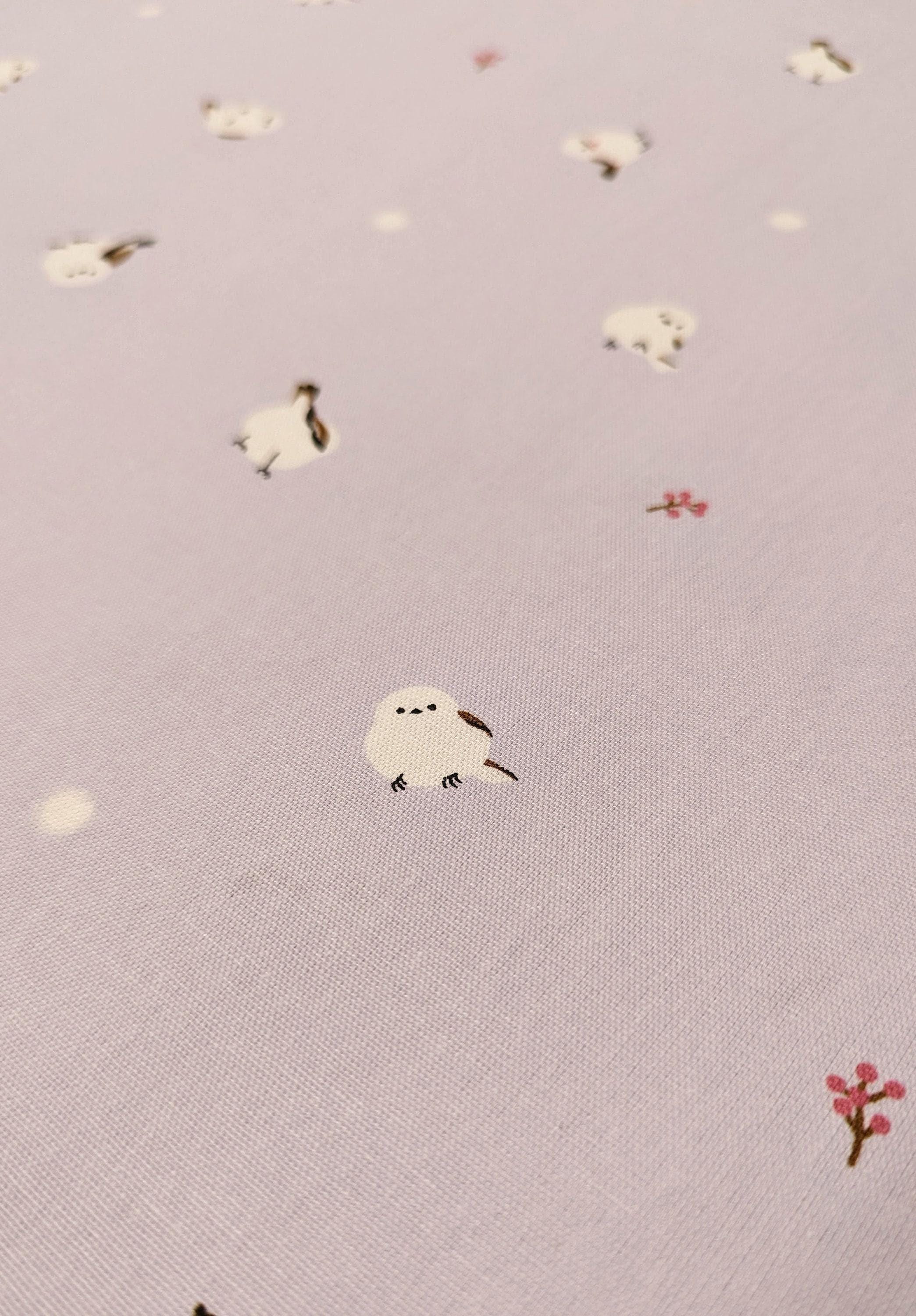 Cosmo - Winter Chickadees Cotton Oxford - Lilac