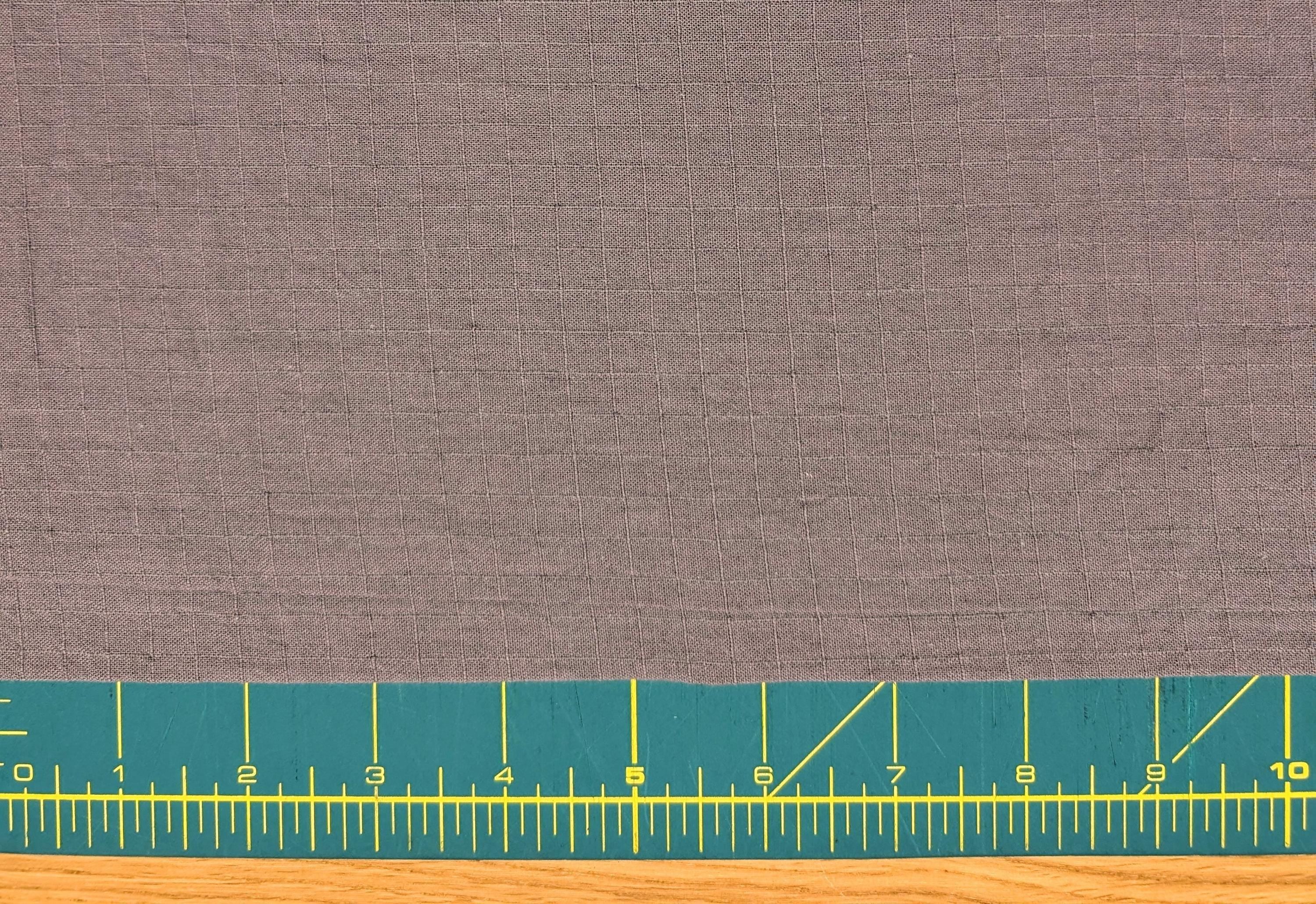 NEW Soft Gridded Dobby Cosmo Japanese cotton linen fabric AD-5747 289 mouse gray