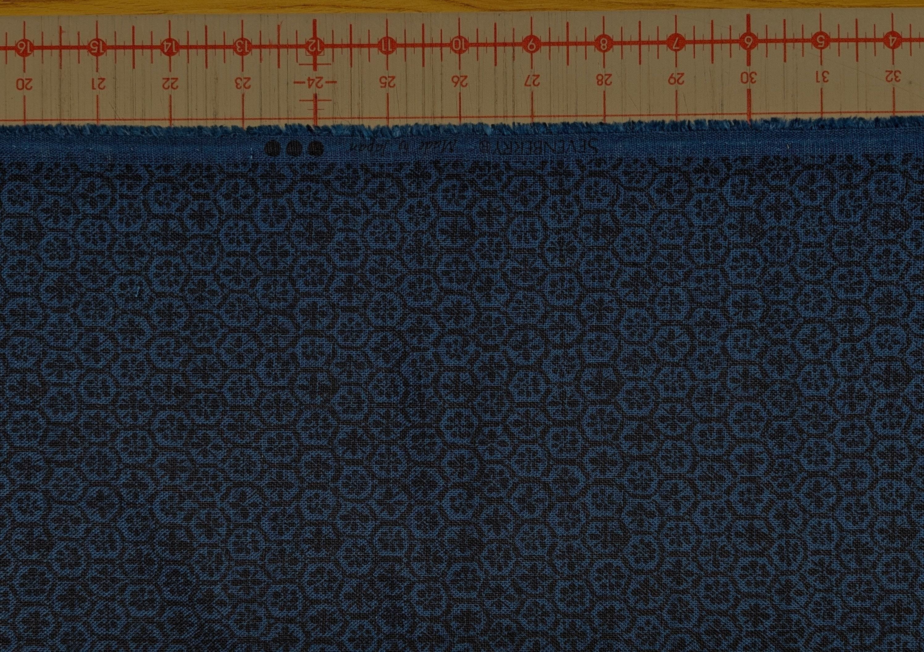 Sevenberry Rustic Geometry Japanese cotton fabric S-4222-1-1 blue black