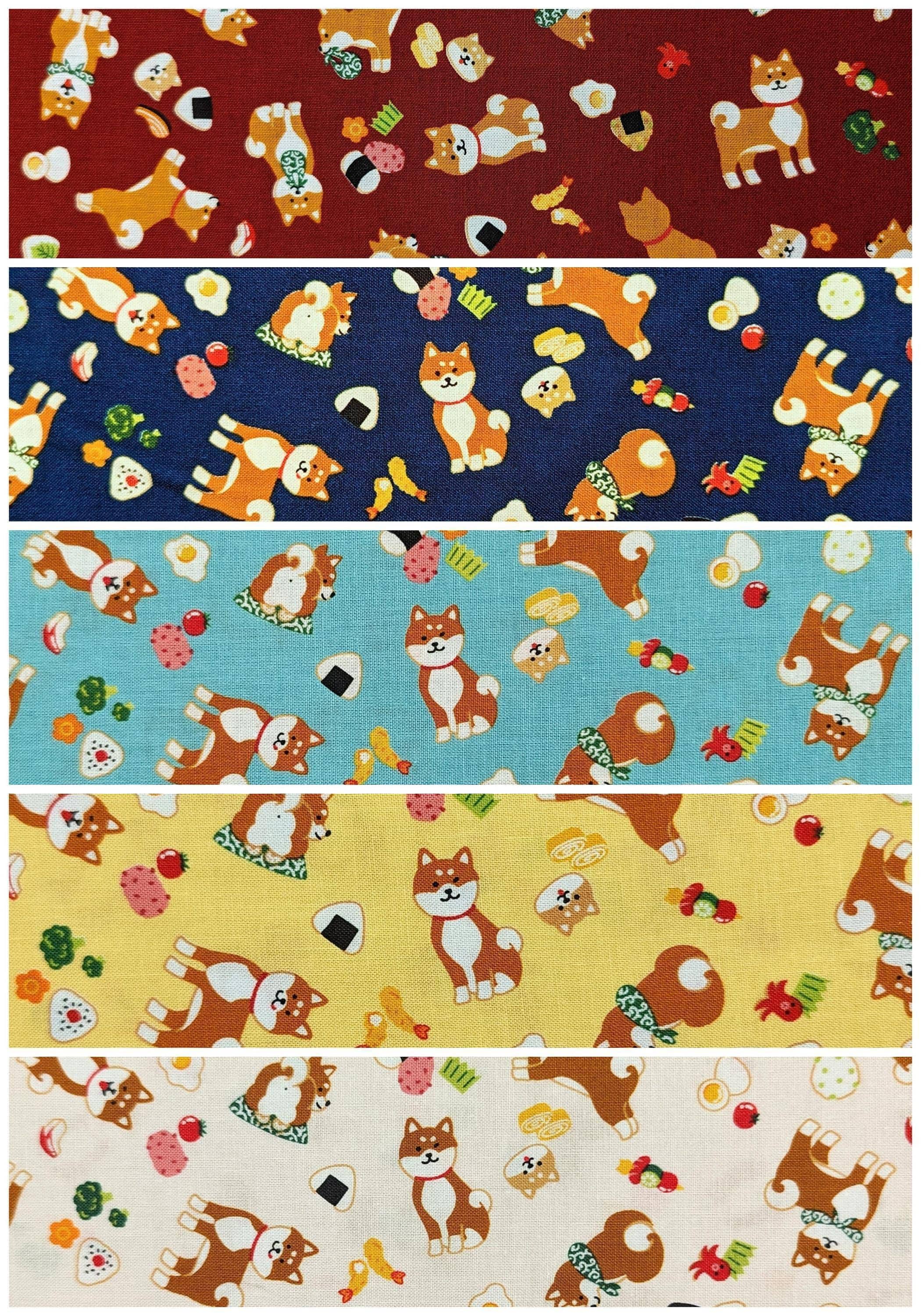 Cosmo - Lunch Time Shiba Cotton - Navy Blue