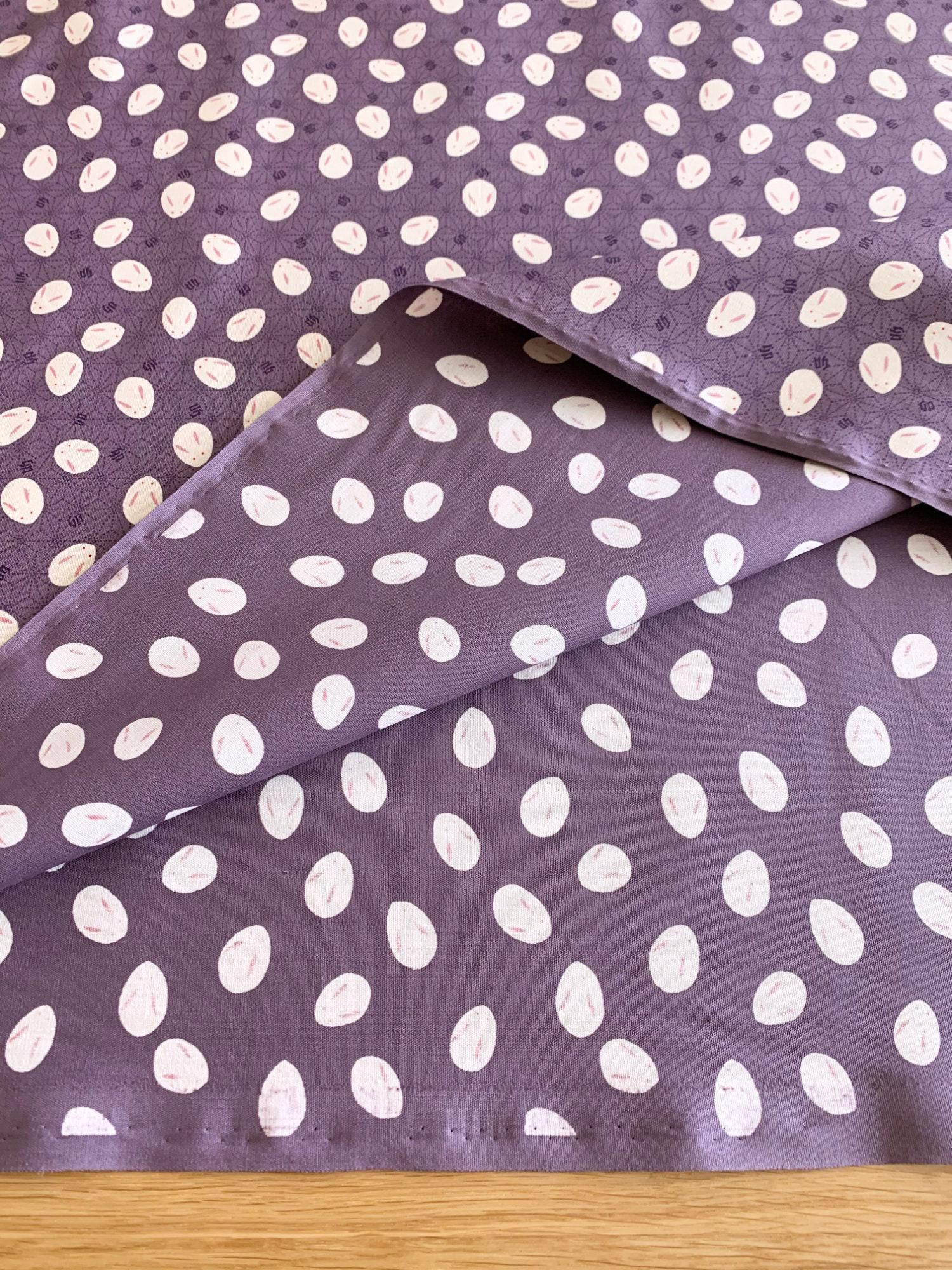 Yamaoka - Slipper Bunnies Cotton Fabric - Lavender Purple