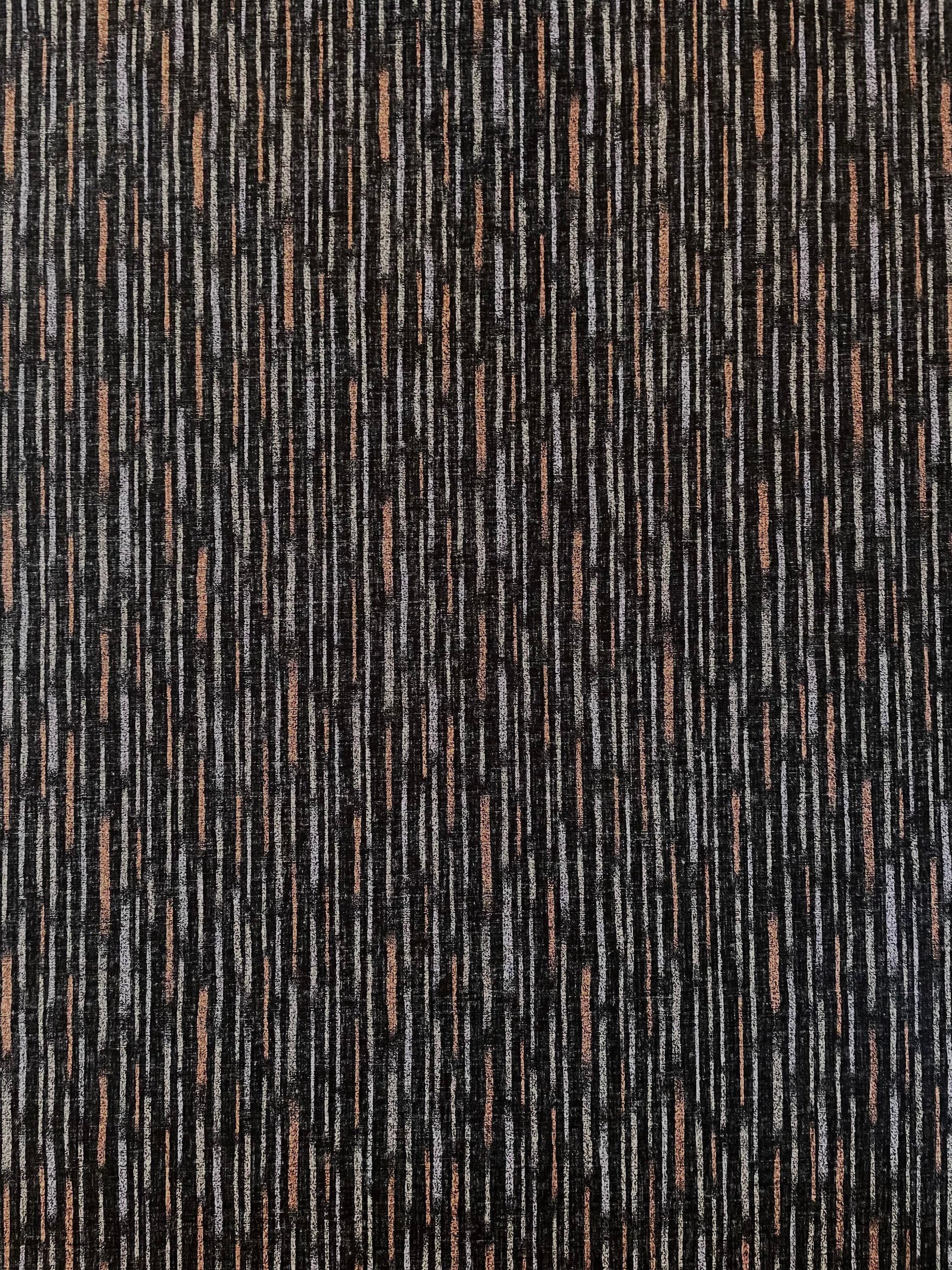 Morikiku - Chalk Stripe Cotton Dobby - Black