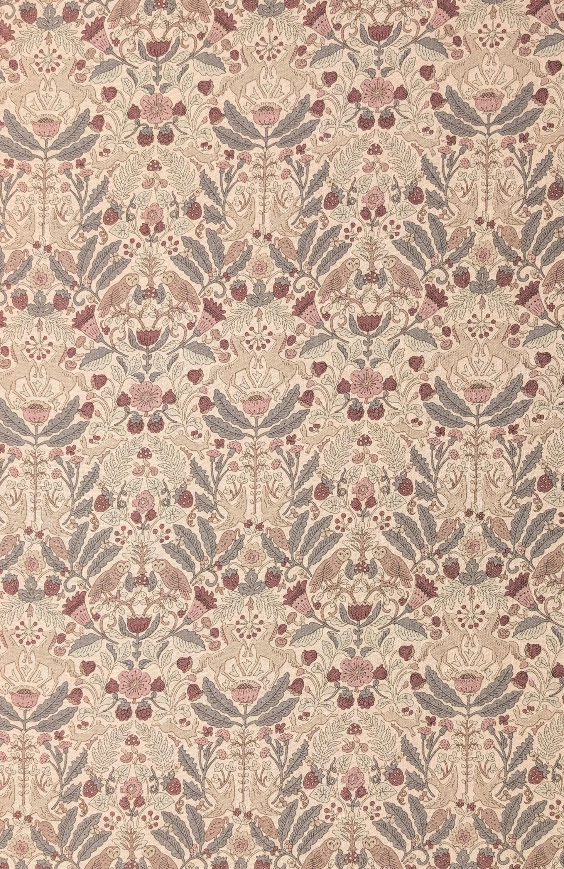 Kokka - Animal Forest Trèfle Cotton Sheeting - Beige