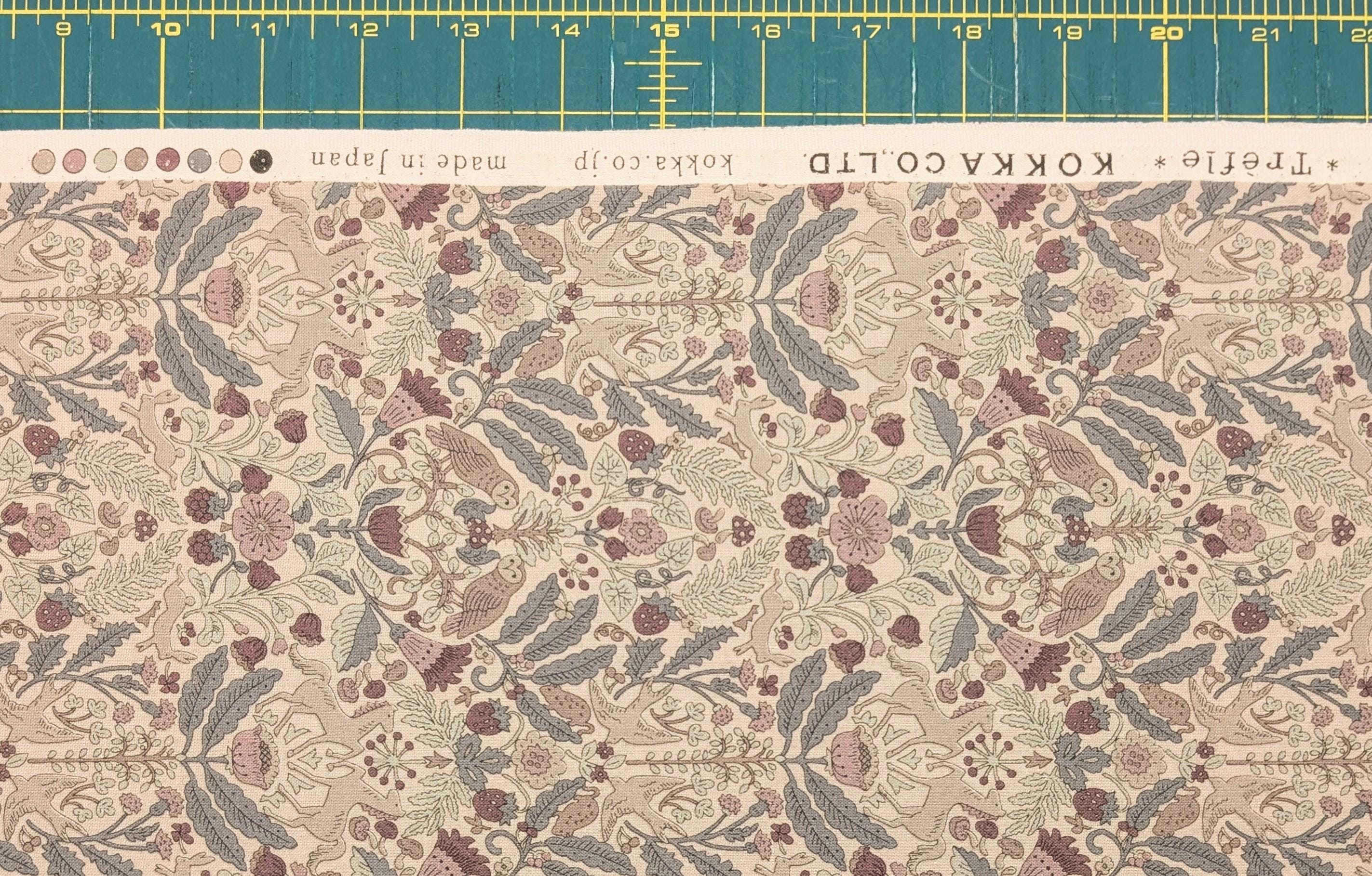 Kokka - Animal Forest Trèfle Cotton Sheeting - Beige
