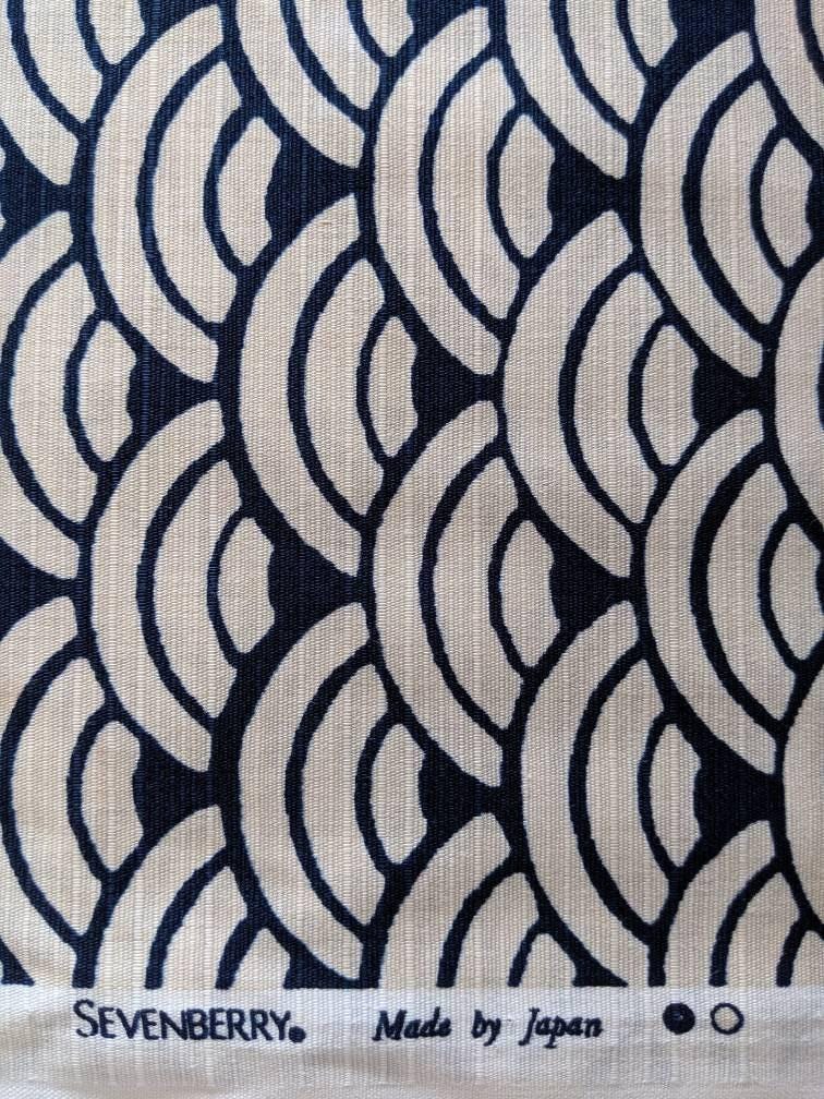 Sevenberry - Waves Cotton Dobby - White Navy