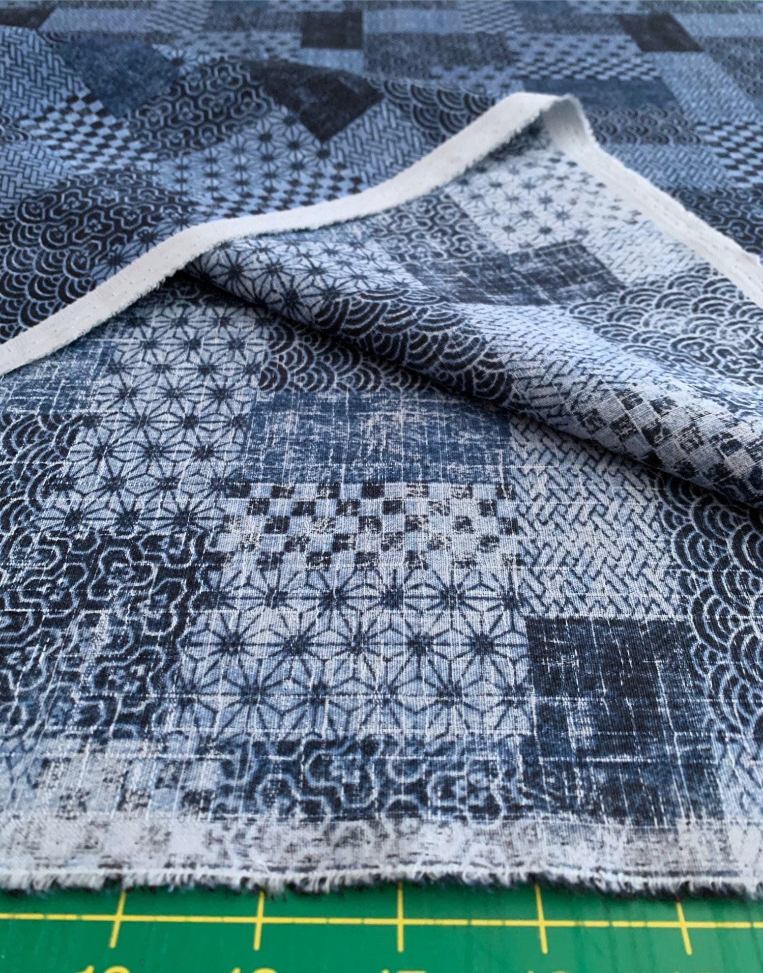 Sevenberry - Patchwork Cotton Dobby - Blue