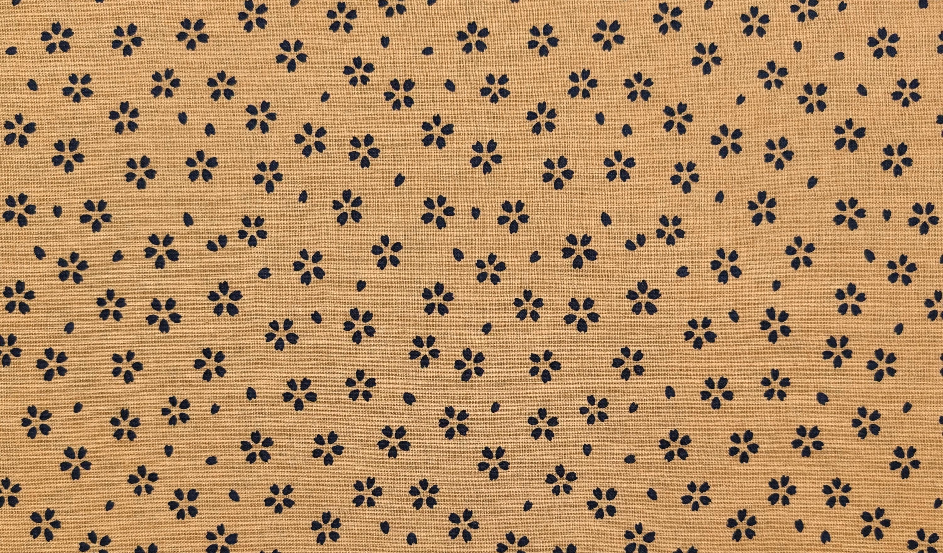 Medium Cherry Blossom Sakura Sevenberry Japanese cotton fabric 88220-5-2 beige blue