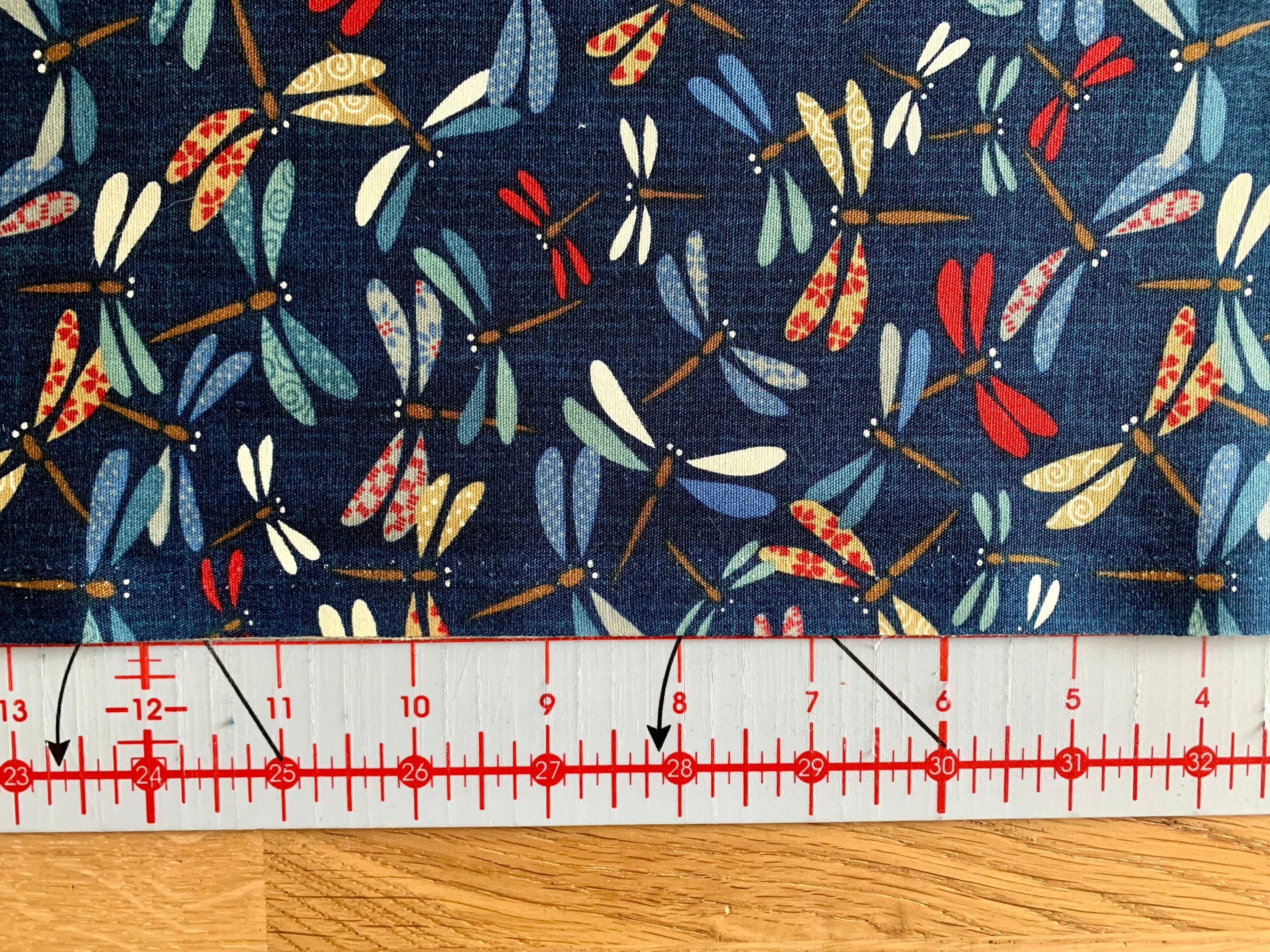 Dragonfly Festival Japanese cotton fabric KW-3377-8-A blue