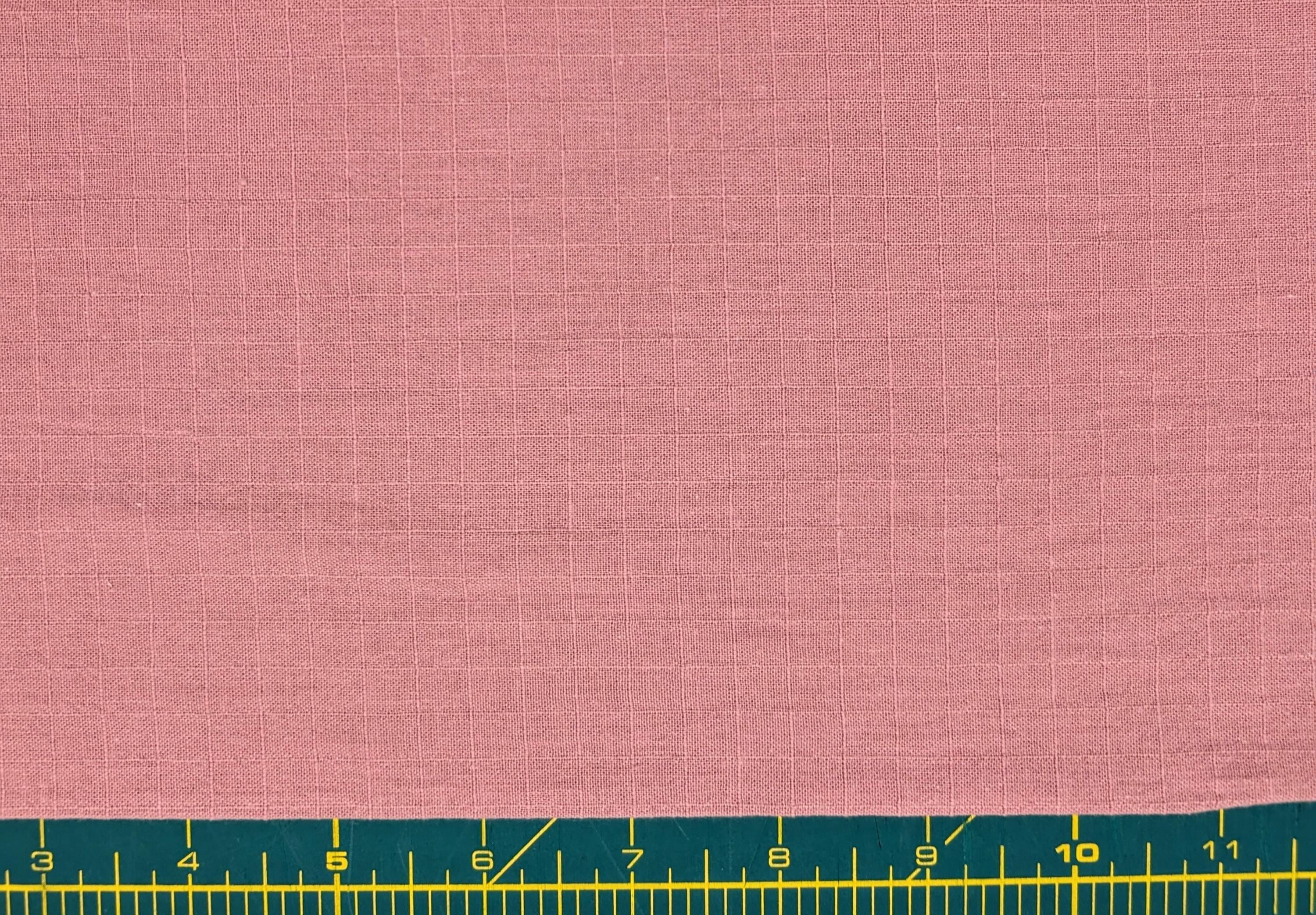 NEW Soft Gridded Dobby Cosmo Japanese cotton linen fabric AD-5747 33 light pink