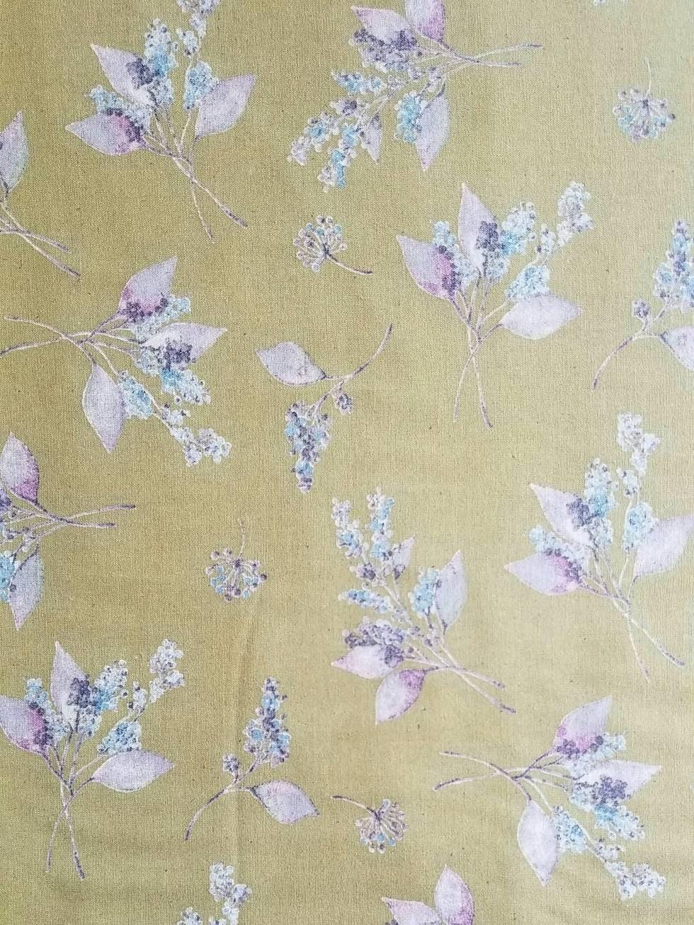 Koizumi - Momen-T Flowers Cotton/Linen - Green