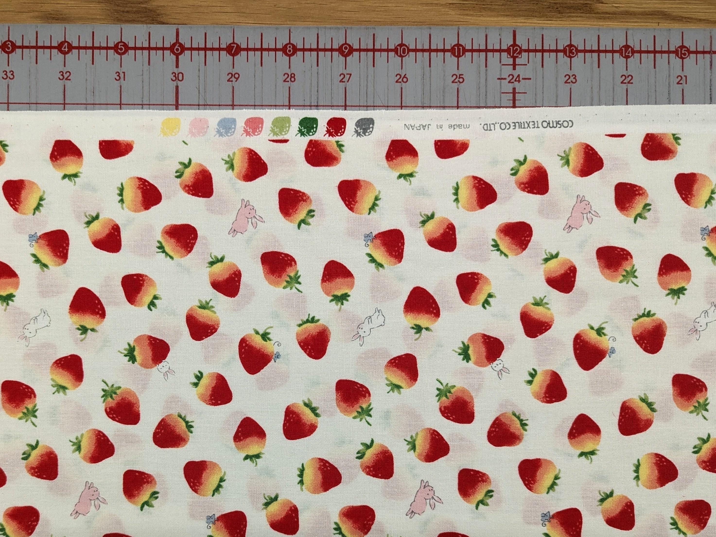 Cosmo - Strawberry Bunnies Kawaii Cotton - White