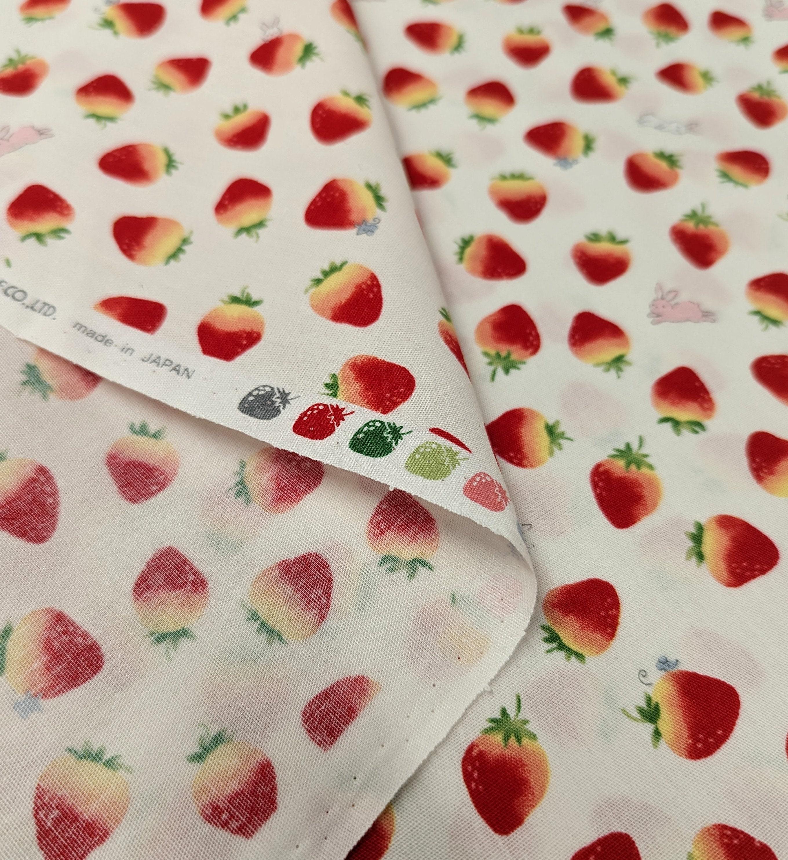 Cosmo - Strawberry Bunnies Kawaii Cotton - White