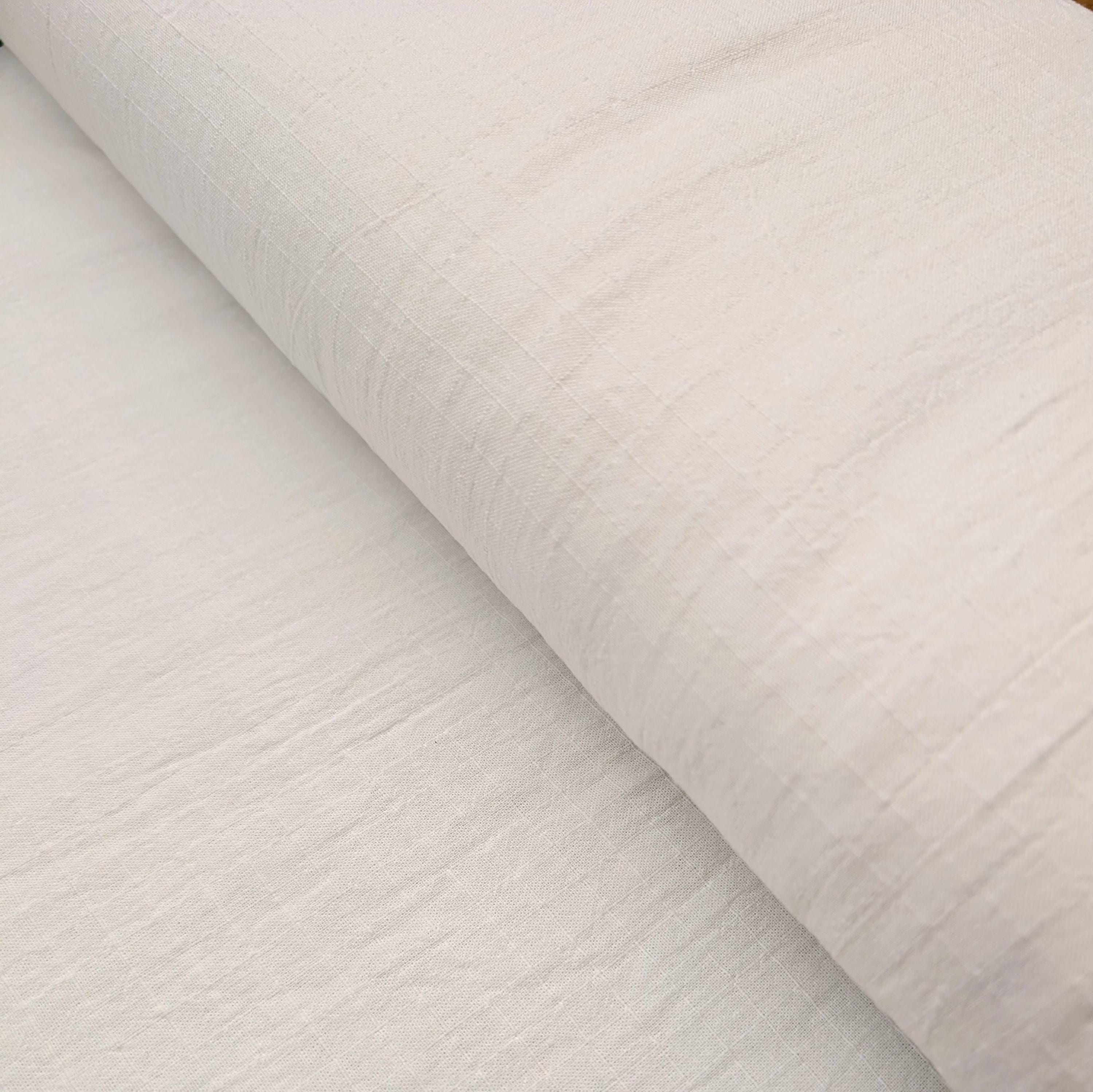 NEW Soft Gridded Dobby Cosmo Japanese cotton linen fabric AD-5747 OW