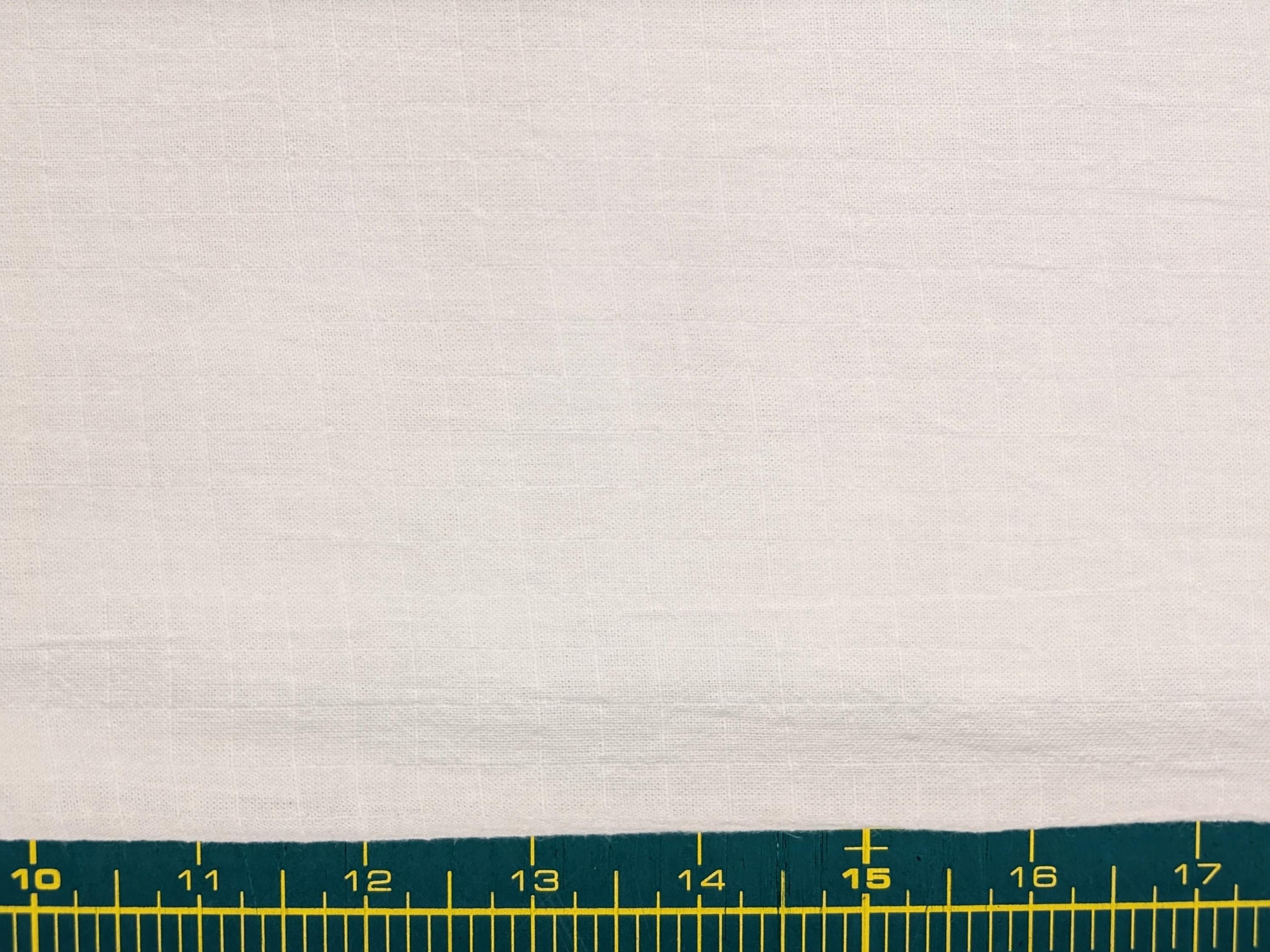 NEW Soft Gridded Dobby Cosmo Japanese cotton linen fabric AD-5747 OW