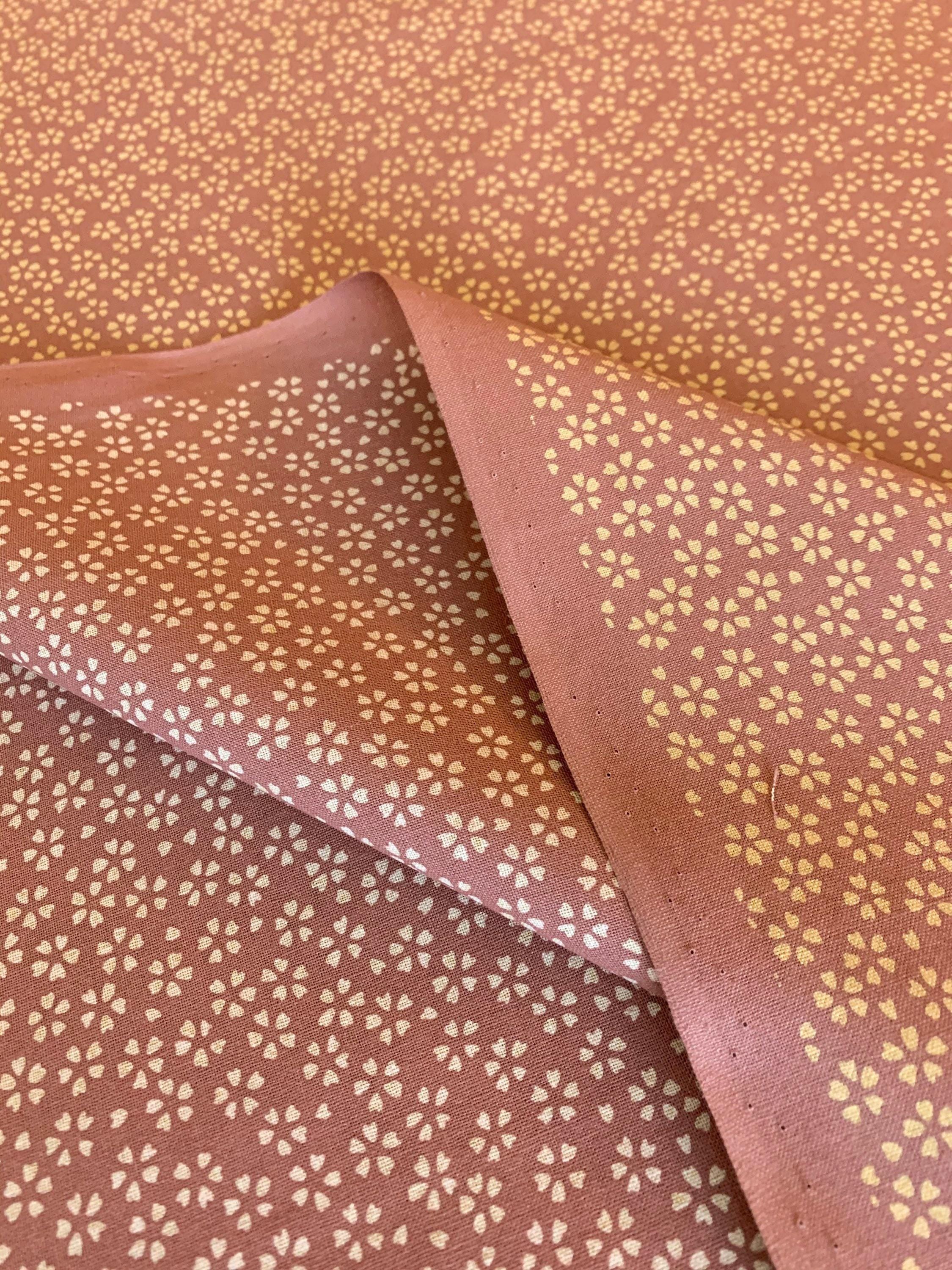 Sakura Cherry Blossom Sevenberry Japanese cotton fabric 88222-1-1 rose pink and beige