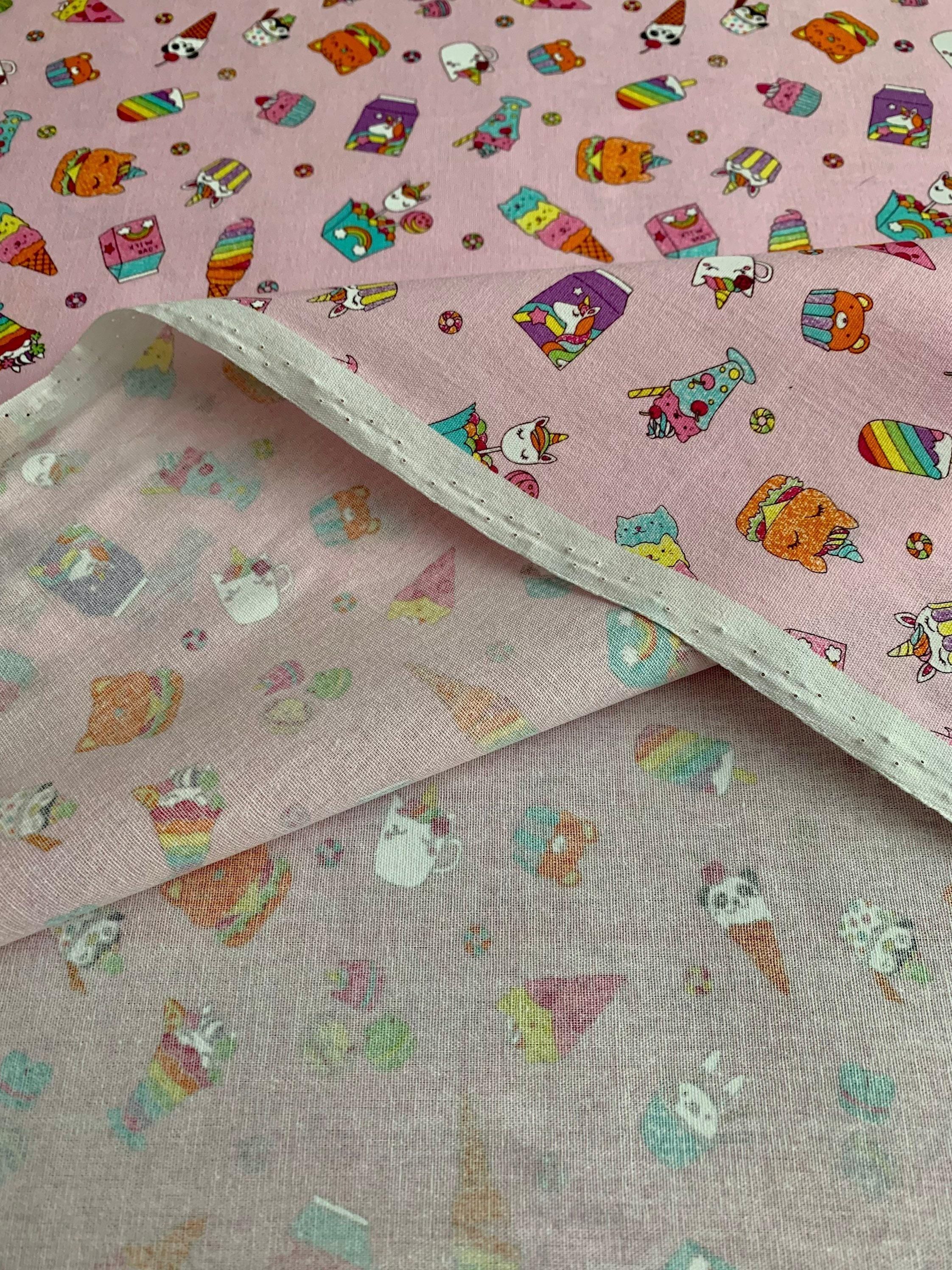 Senyo - Nice Life Snack Animals Cotton Fabric - Pink