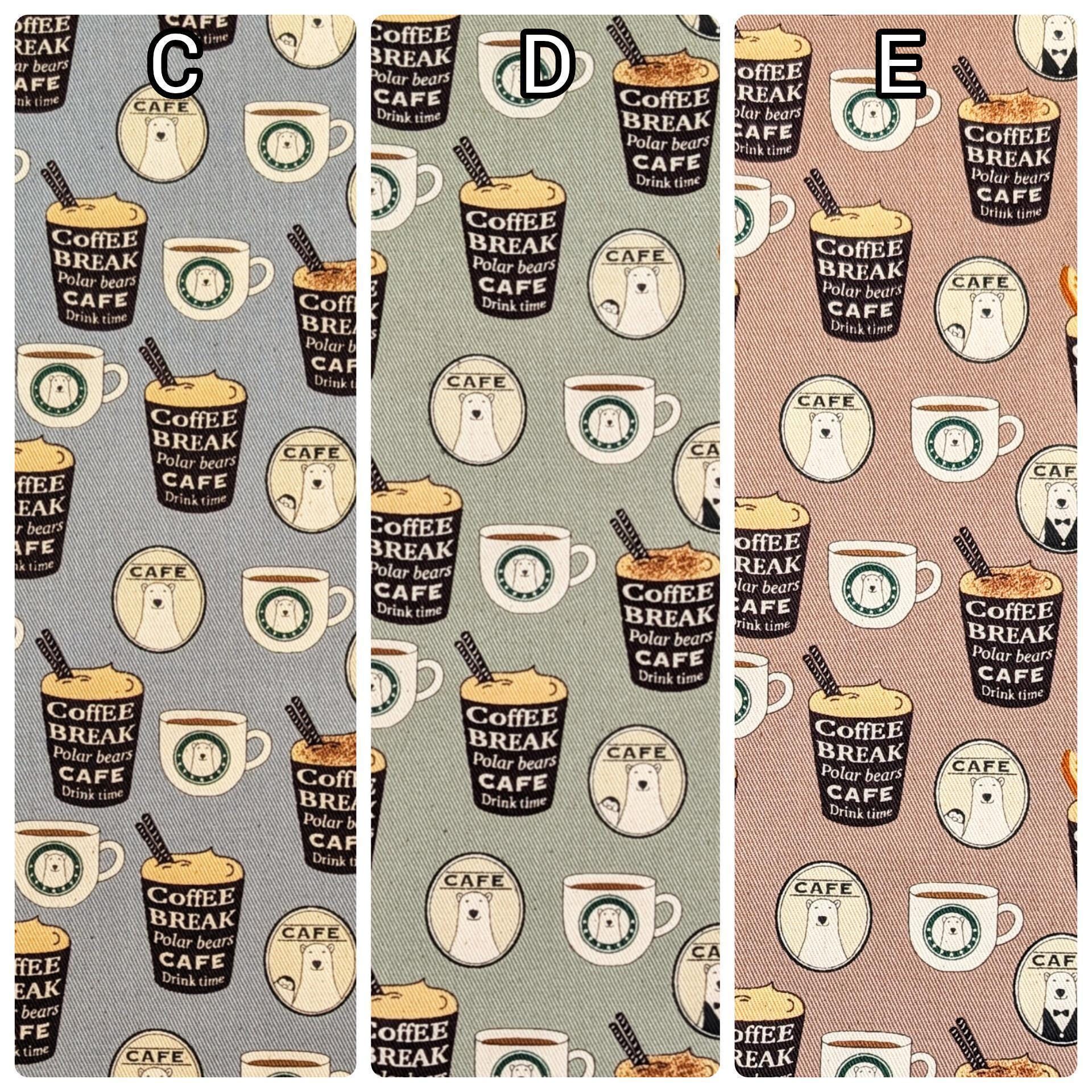 NEW Polar Bear Cafe Kobayashi Japanese cotton oxford twill fabric KTS-7066 C blue
