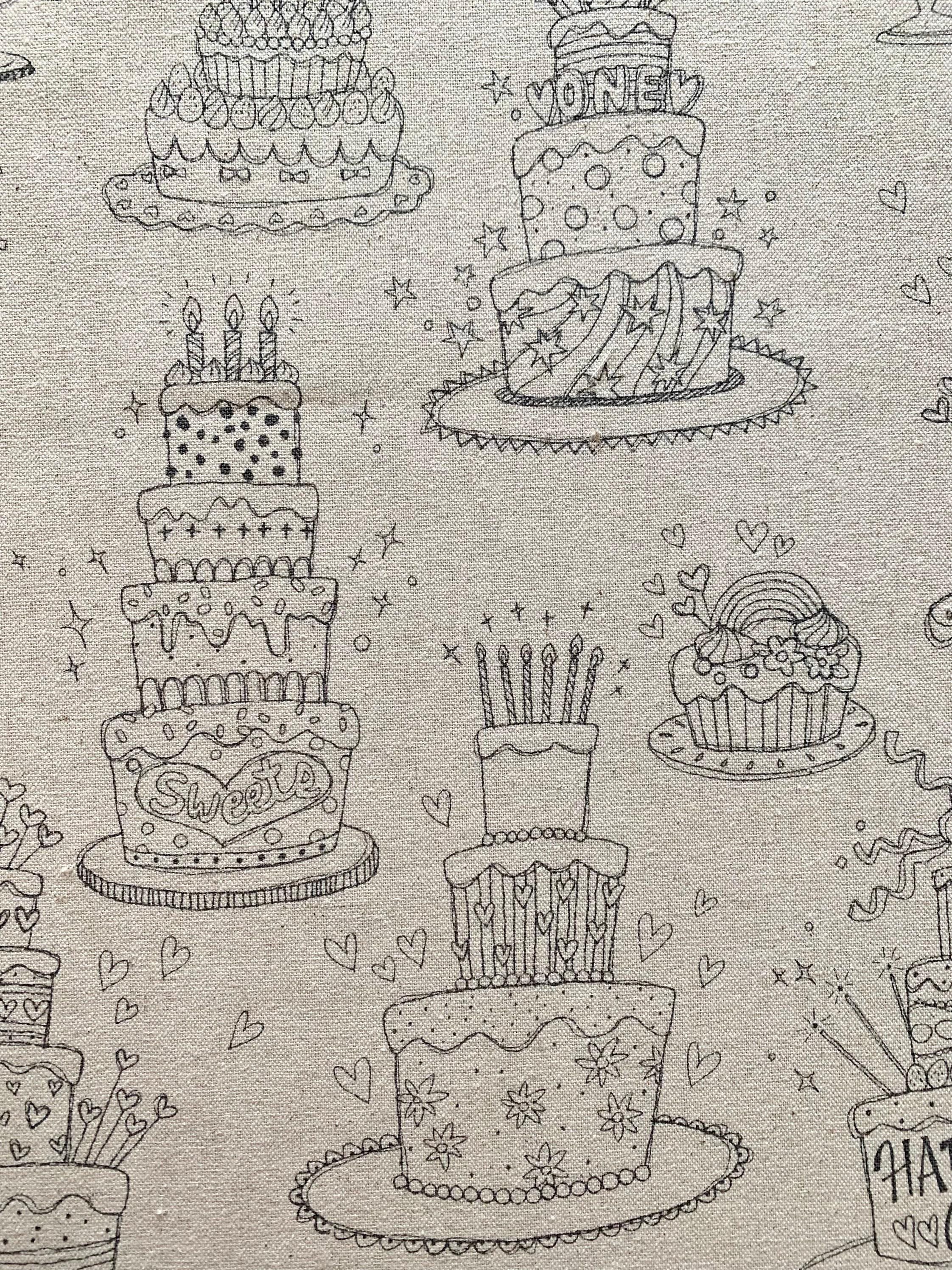 Kei - Happy Cake Cotton/Linen Oxford Canvas - Natural Off-White
