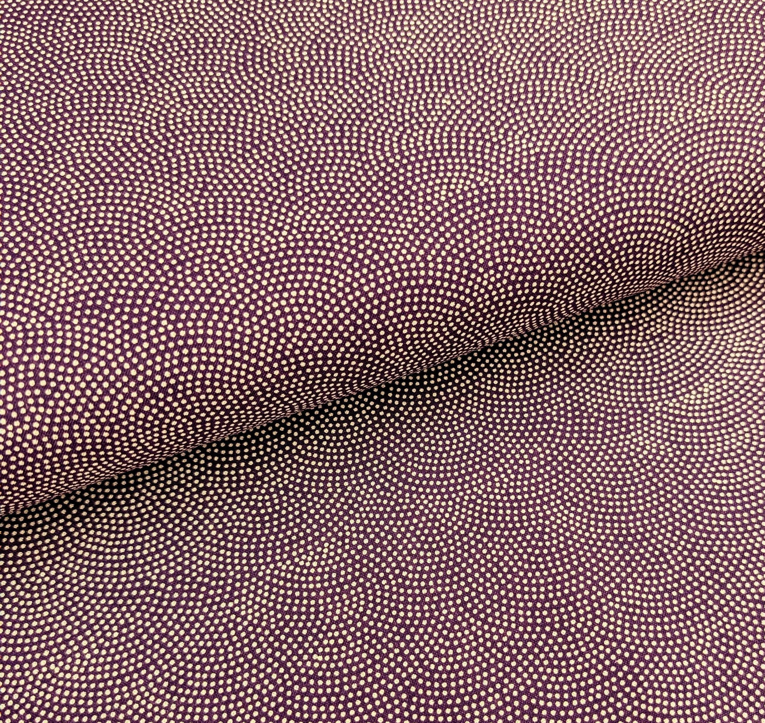 Sevenberry Same-Komon (Shark Skin) Japanese cotton fabric 88222-10-7 beige & purple
