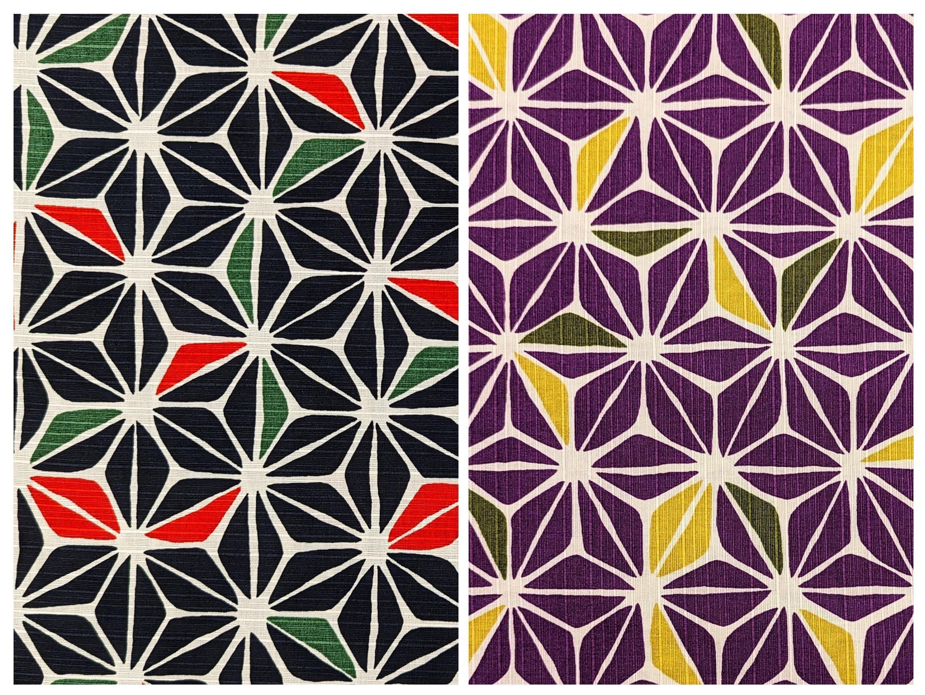 Sevenberry - Asanoha Stars Cotton Dobby - Purple