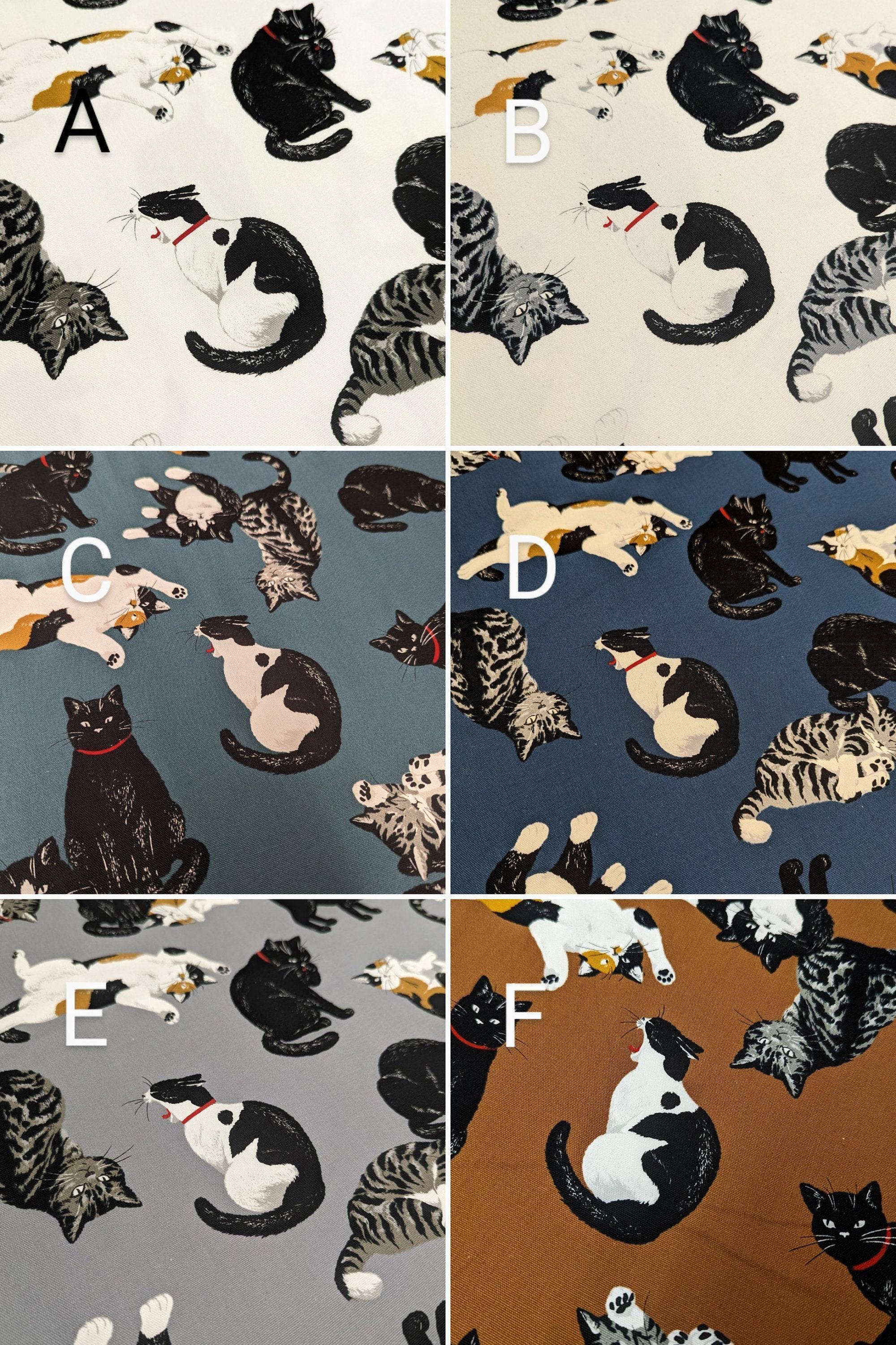 Cosmo - Cat Scatter Cotton Oxford - Brown