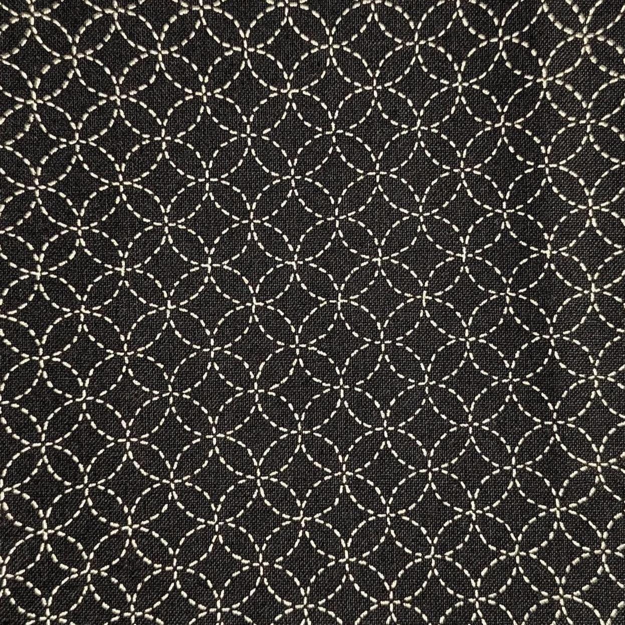 Sevenberry - Small Shippo Cotton Fabric - Black