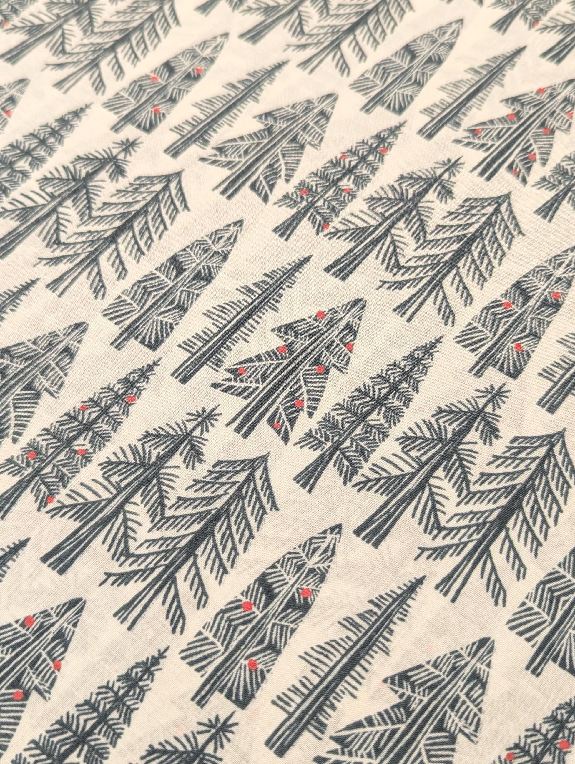 Hokkoh - Holiday Forest Cotton Lawn - White