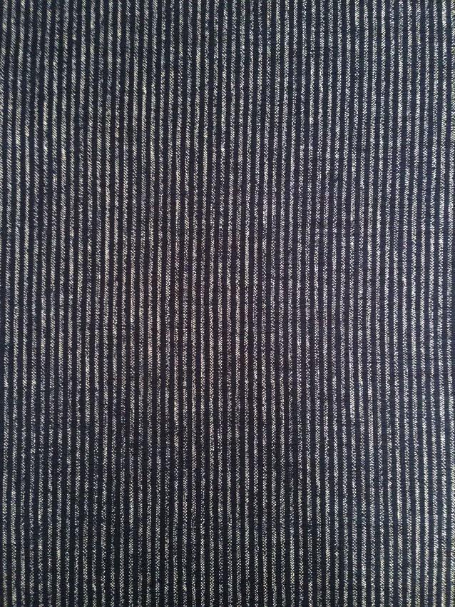 Sevenberry - Rustic Stripe Cotton Fabric - Navy Blue