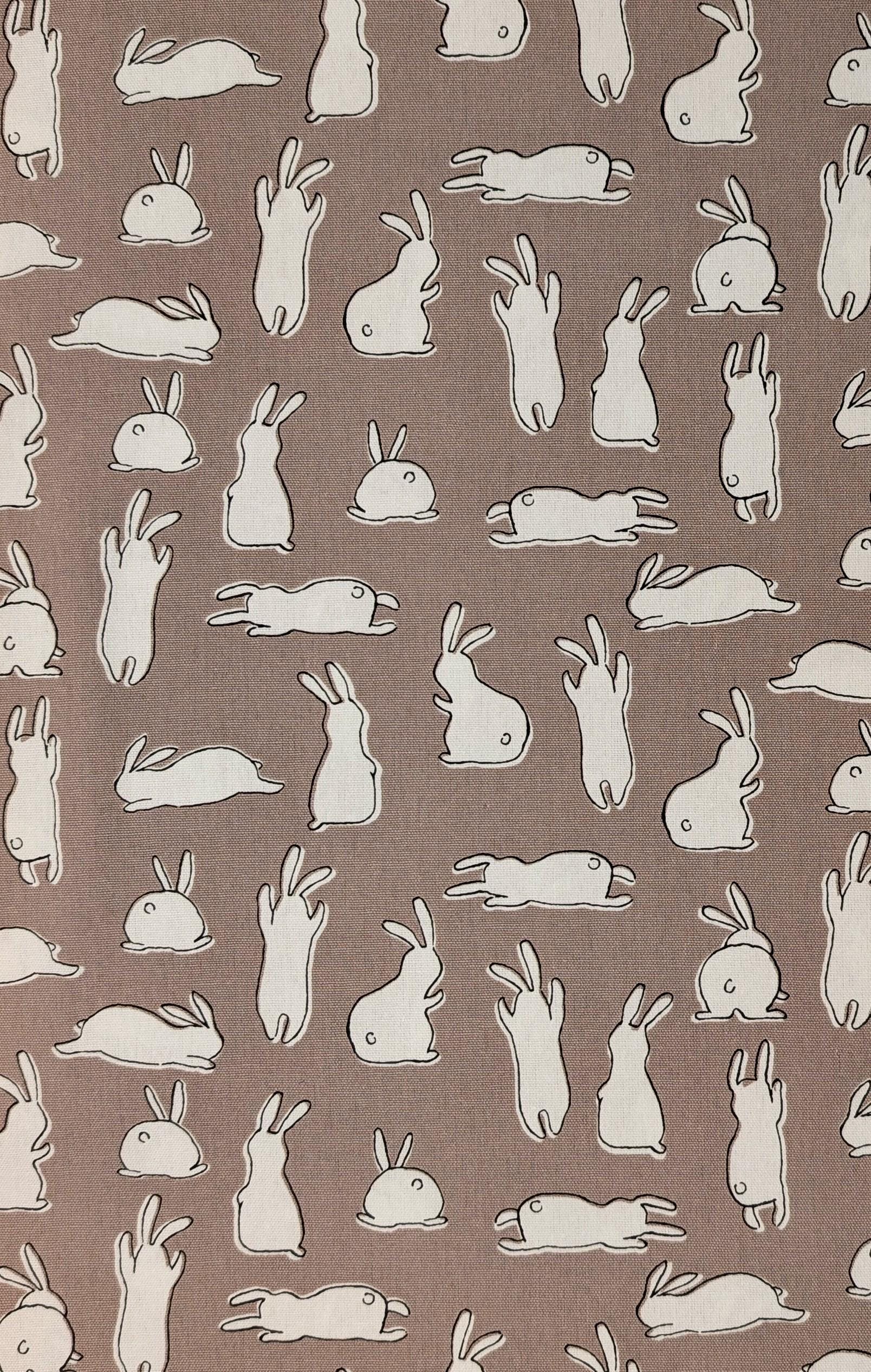 Hishiei - White Rabbits Cotton Oxford - Brown