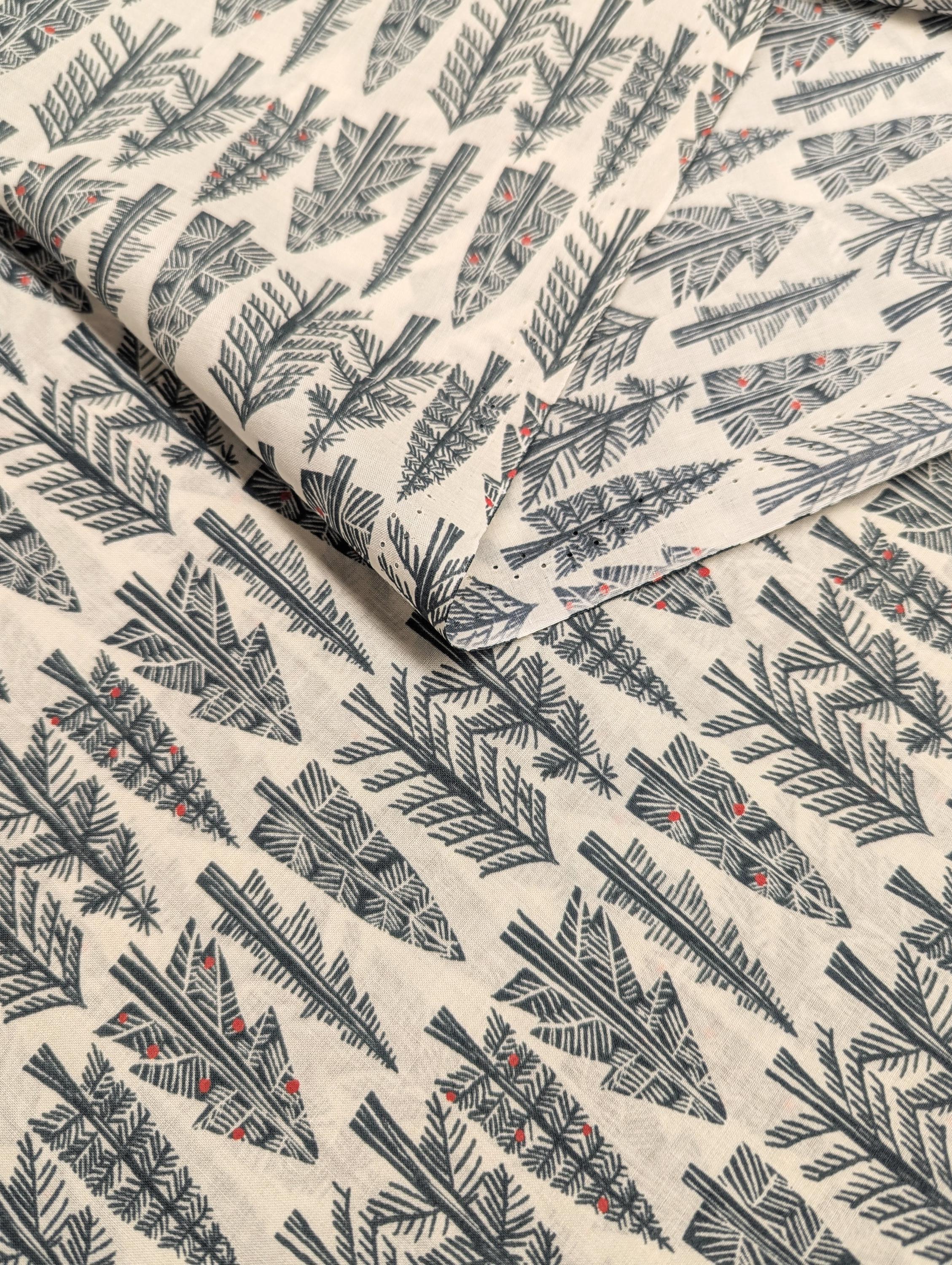 Hokkoh - Holiday Forest Cotton Lawn - White