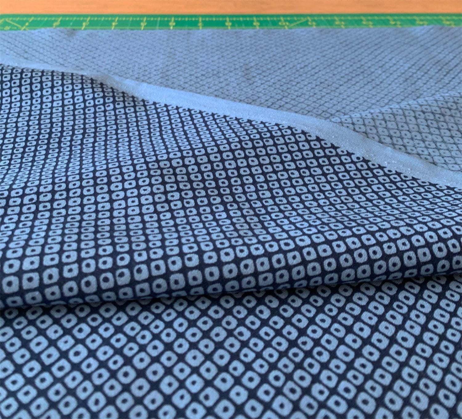 Kanoko Dots Sevenberry Japanese cotton fabric 88220-6-4 navy blue on blue