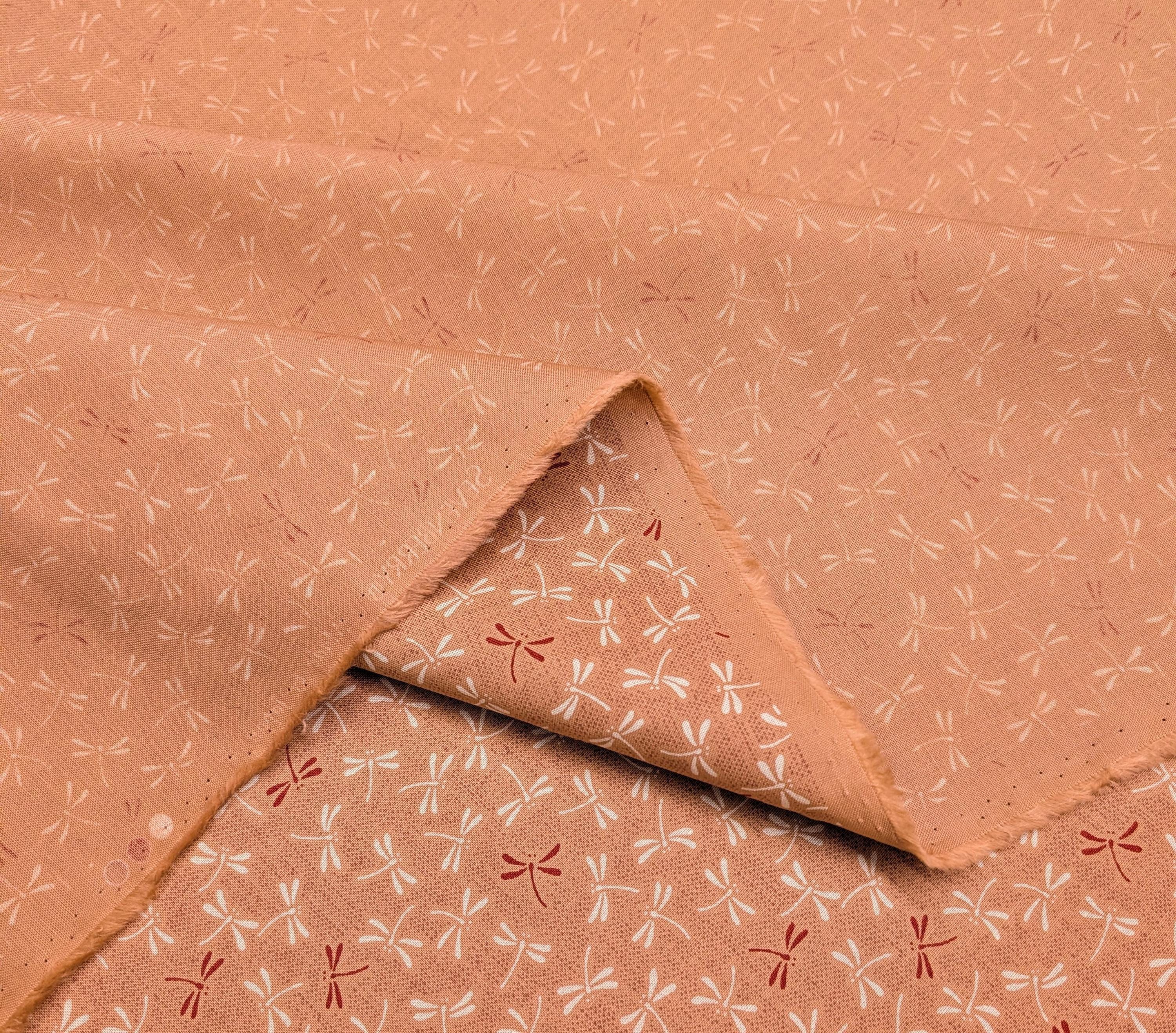 Dragonflies Sevenberry Japanese cotton fabric 88222-7-11 peach