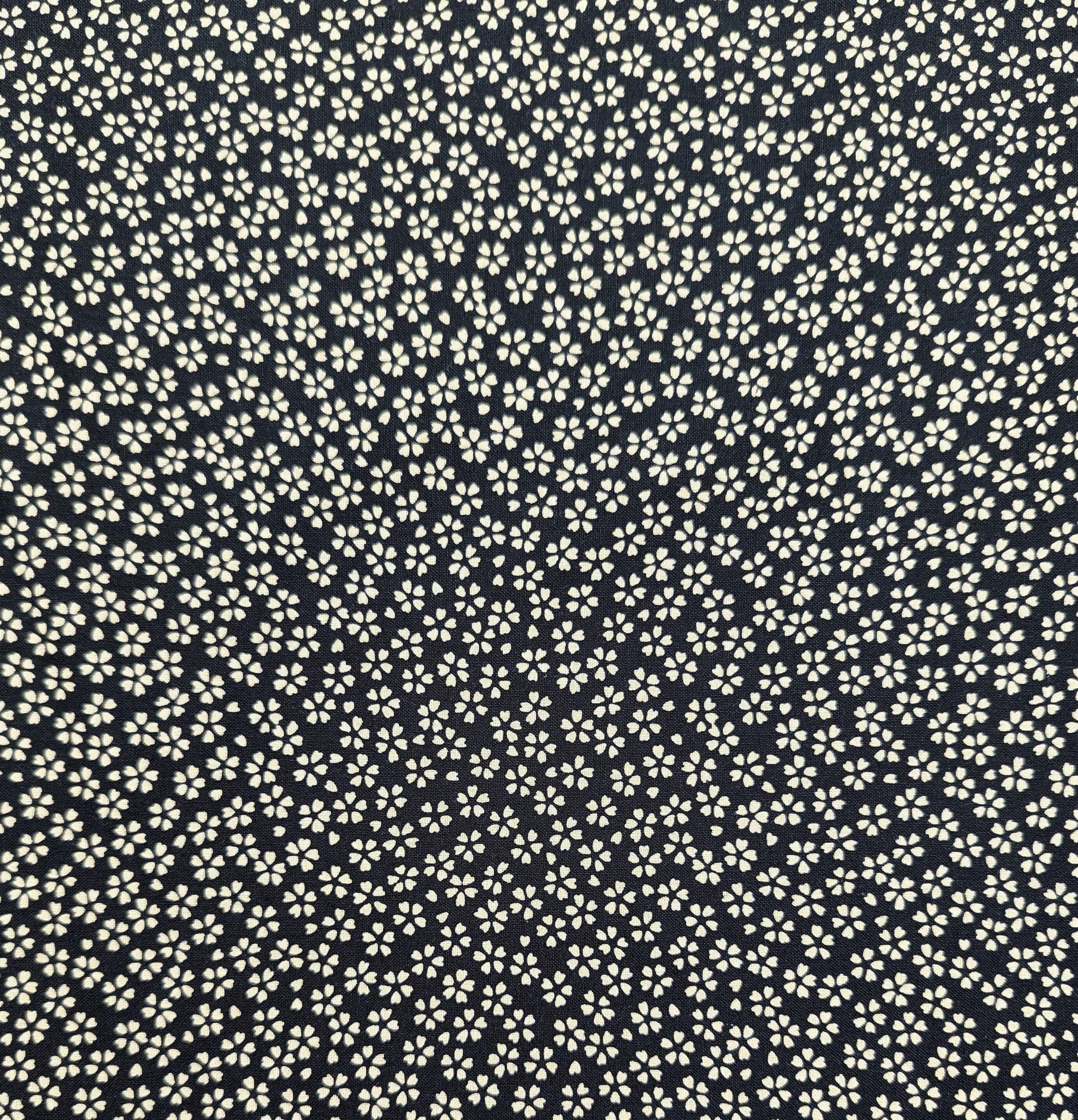Sevenberry - Cherry Blossom Cotton Fabric - Black
