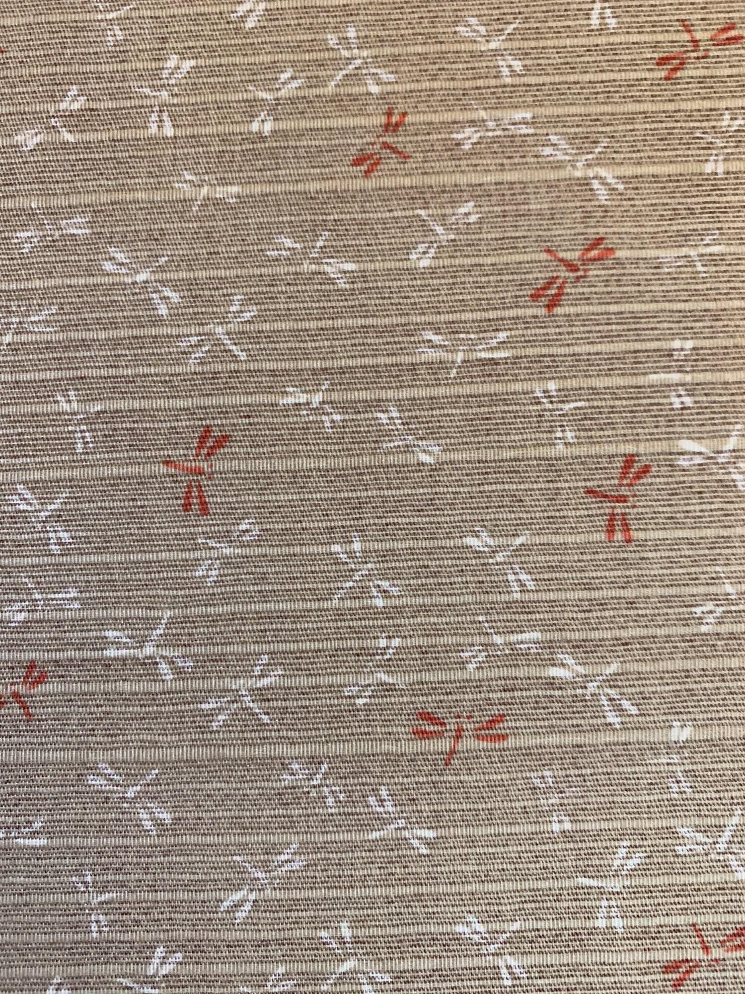 Sevenberry - Double Sided Dragonfly and Same-Komon Cotton Shantung - Beige Pink