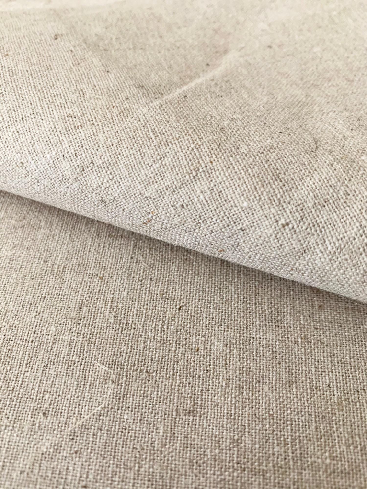 Hishiei - Solid Color Cotton/Linen Fabric - Natural