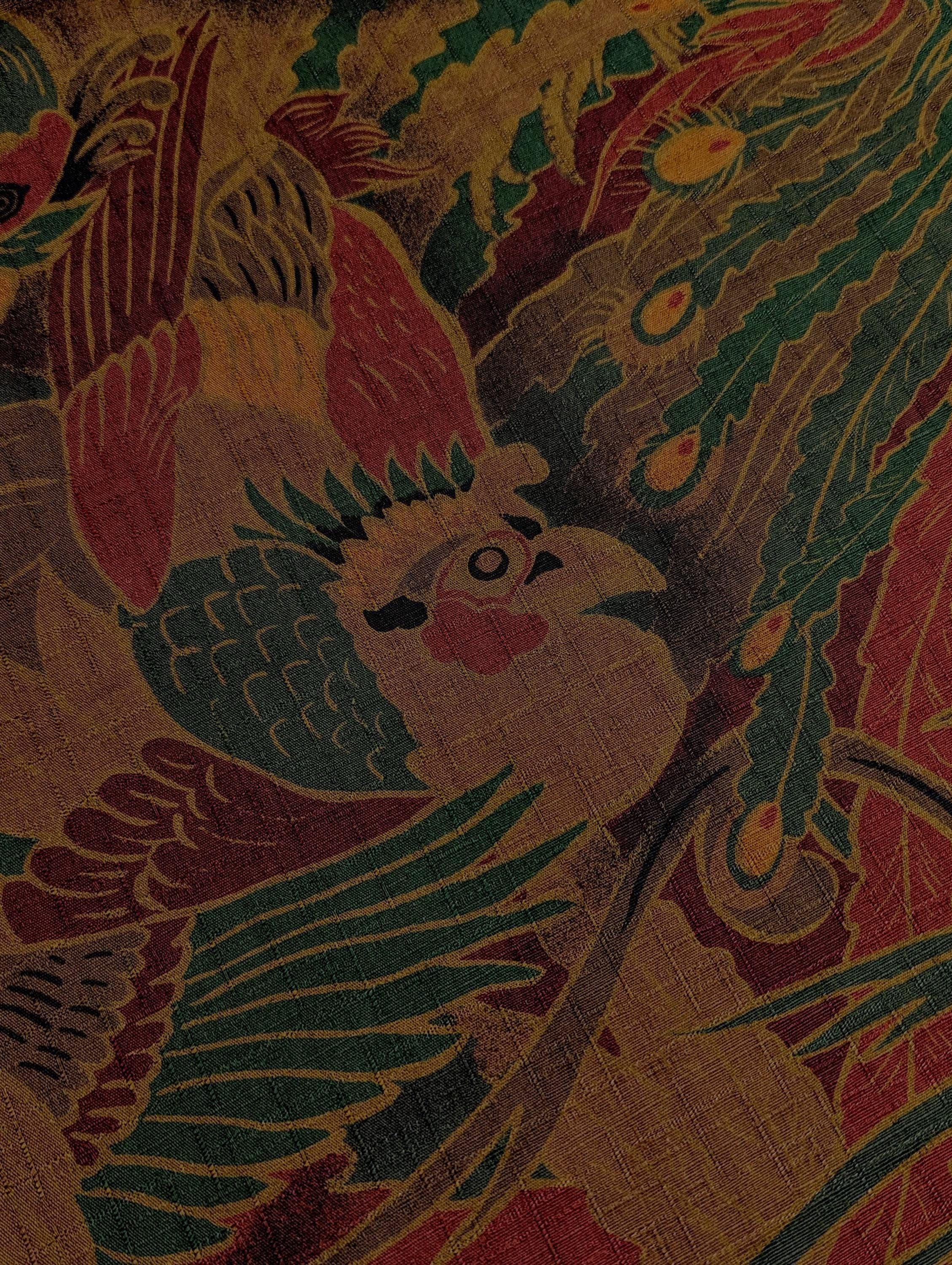 Kobayashi - Rising Phoenixes Cotton Dobby - Dark Sepia