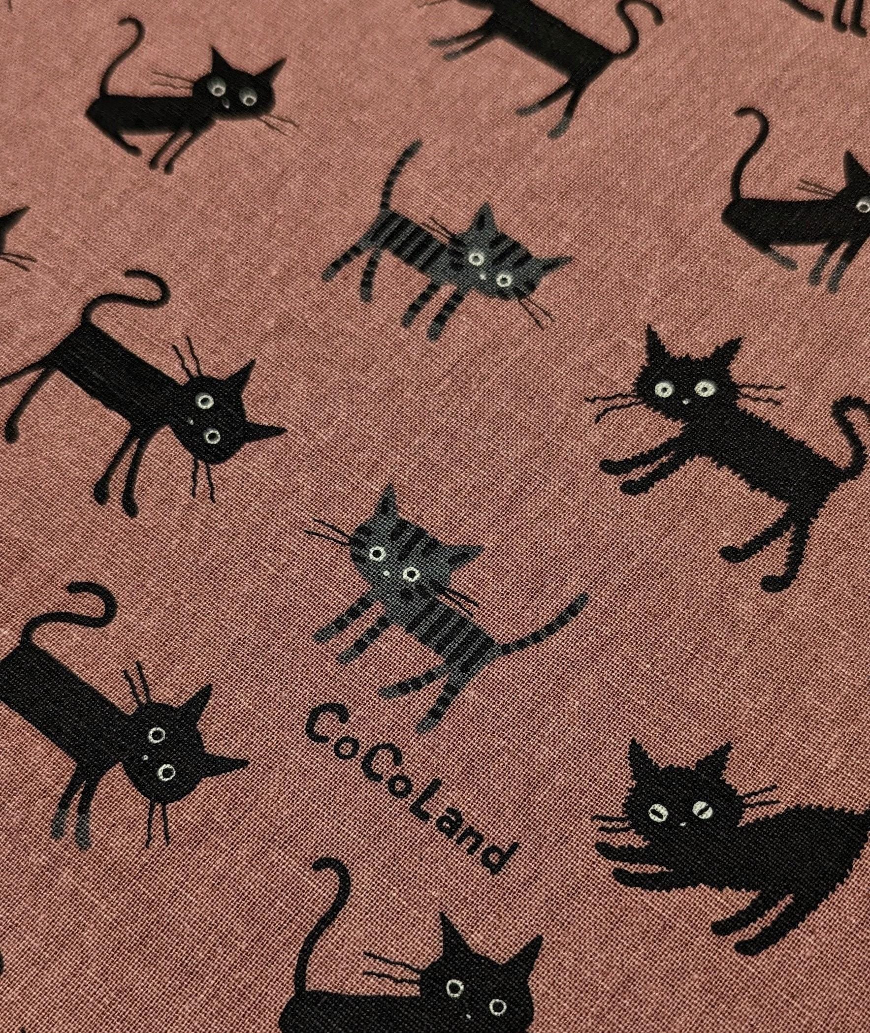Hishiei - Cocoland Medium Cats Cotton/Linen Oxford - Dusty Rose