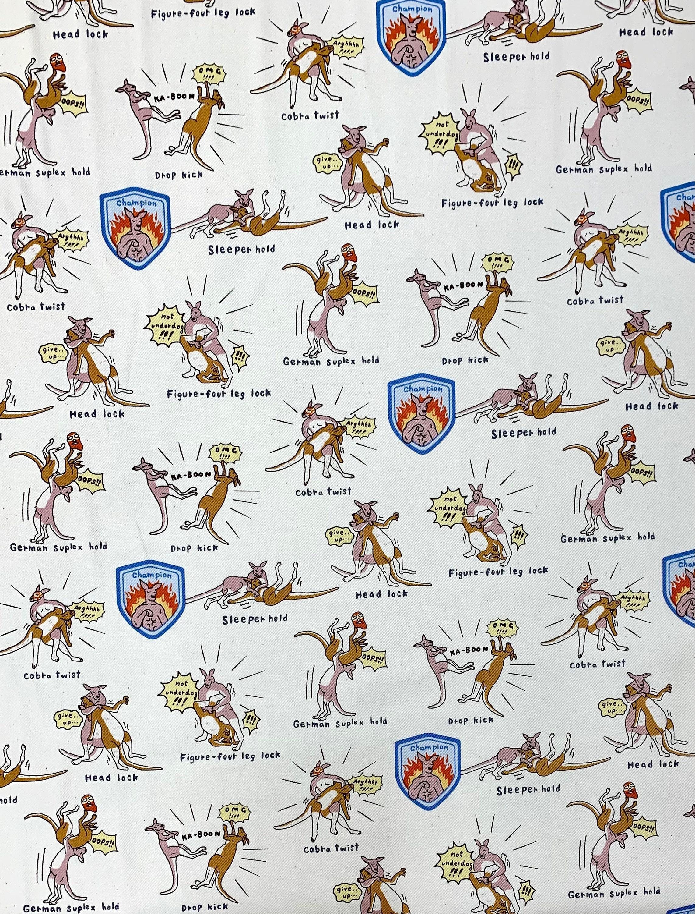 Kobayashi Luche Roo! Japanese cotton twill fabric KTS6806-A cream - half yard