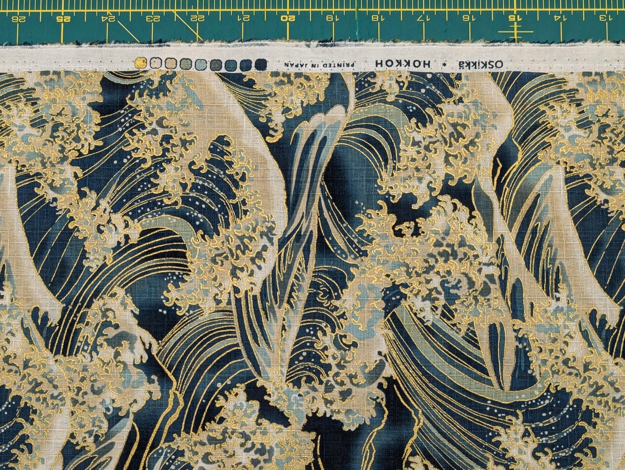 Hokkoh - Golden Waves Cotton Dobby - Teal