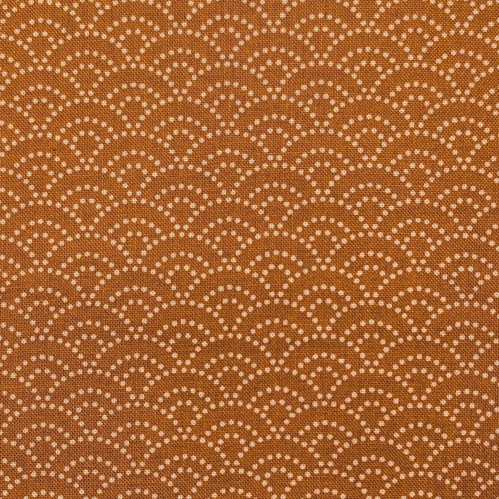 Sevenberry Dotted Waves Japanese cotton fabric 88222-3-2 beige & orange