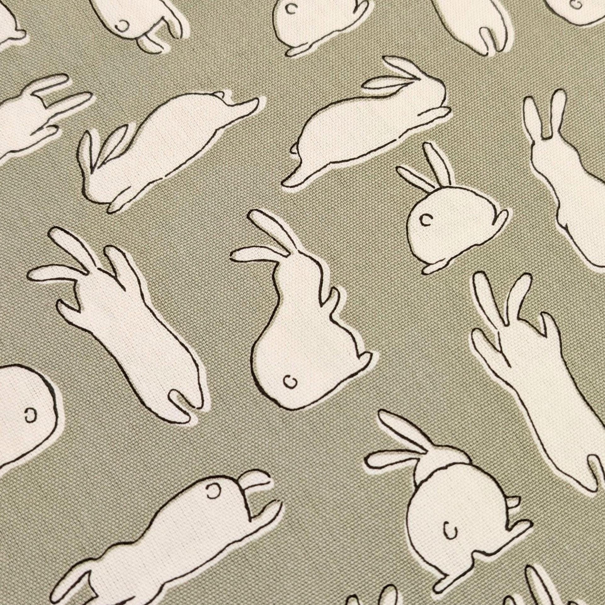 Hishiei - White Rabbits Cotton Oxford - Green