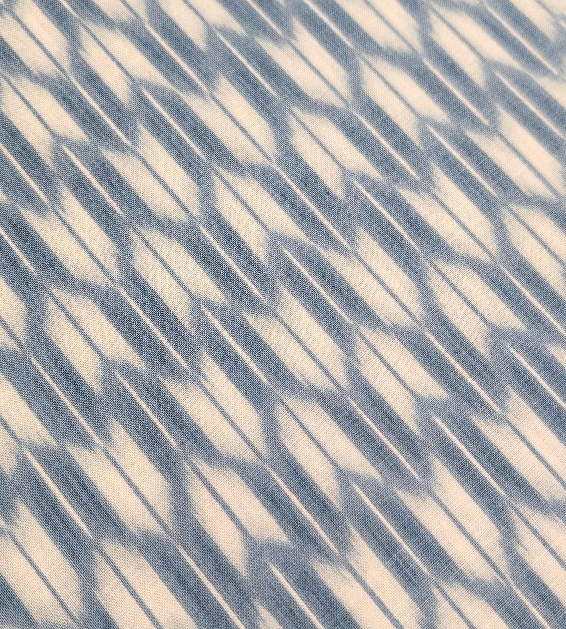 Sevenberry - Arrow Printed Shibori-Style Collection Cotton Fabric - Light Blue