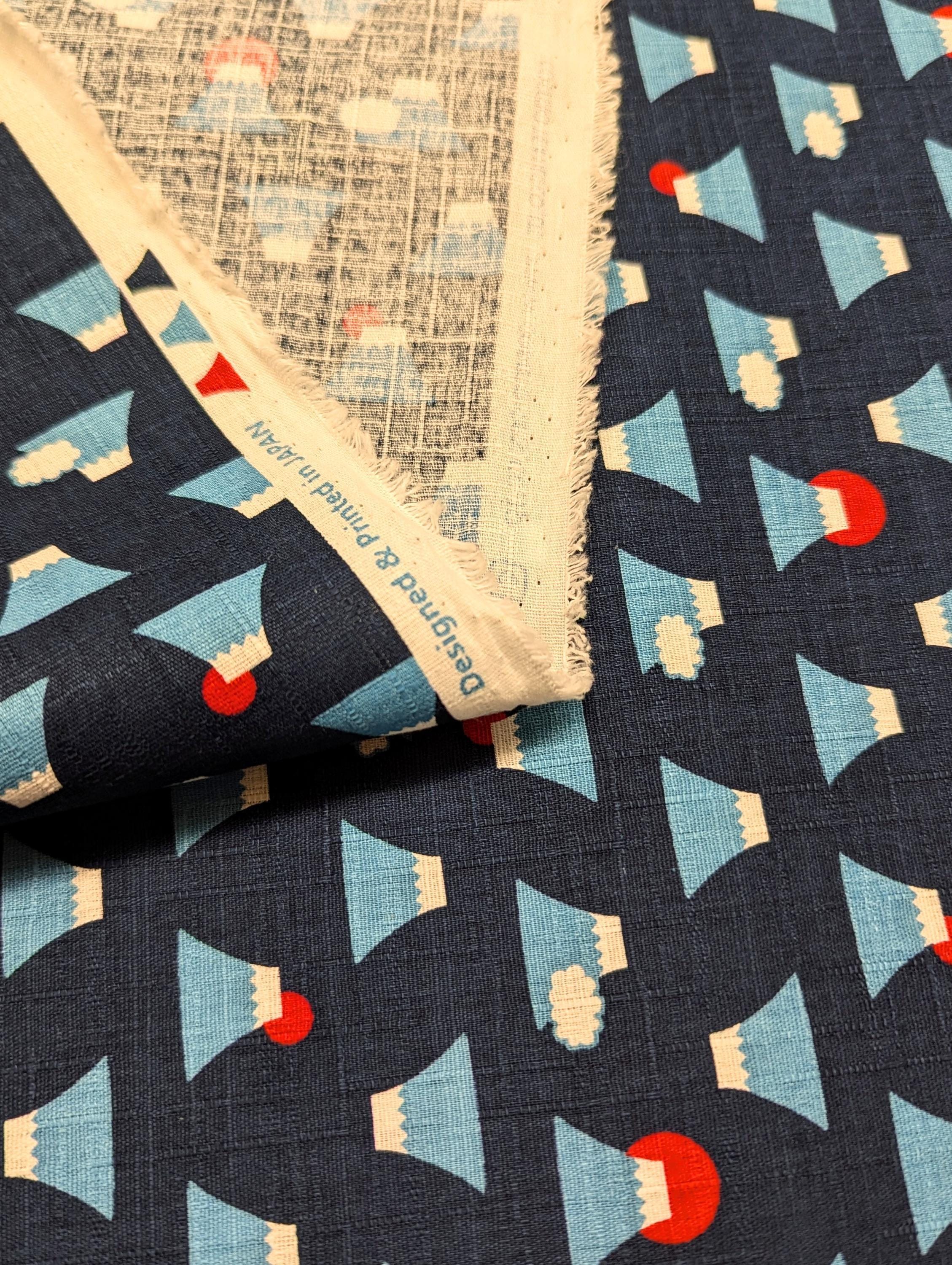 Cosmo - Mt. Fuji Cotton Dobby - Navy Blue