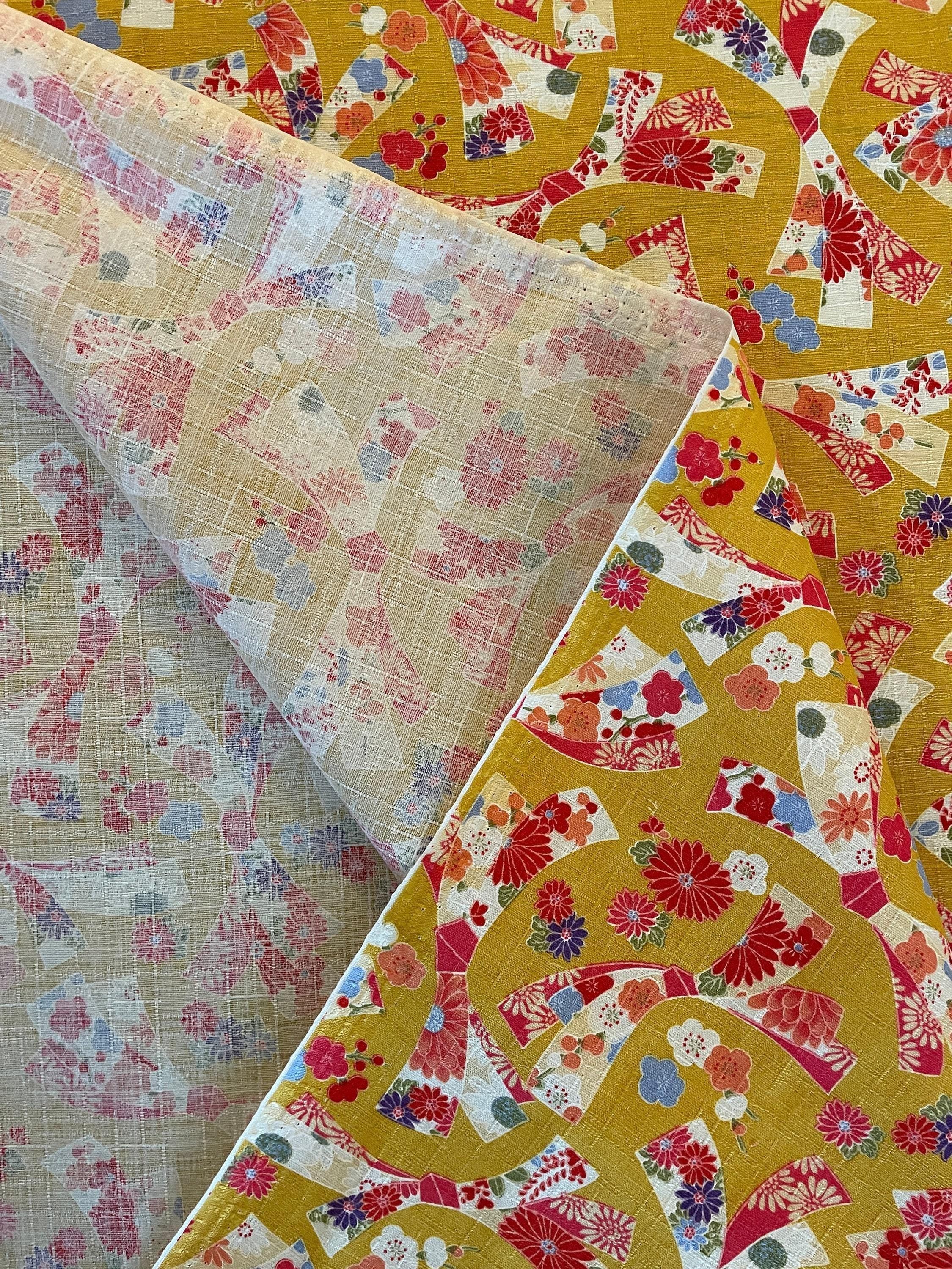 Hokkoh - Floral Noshi Cotton Fabric - Yellow