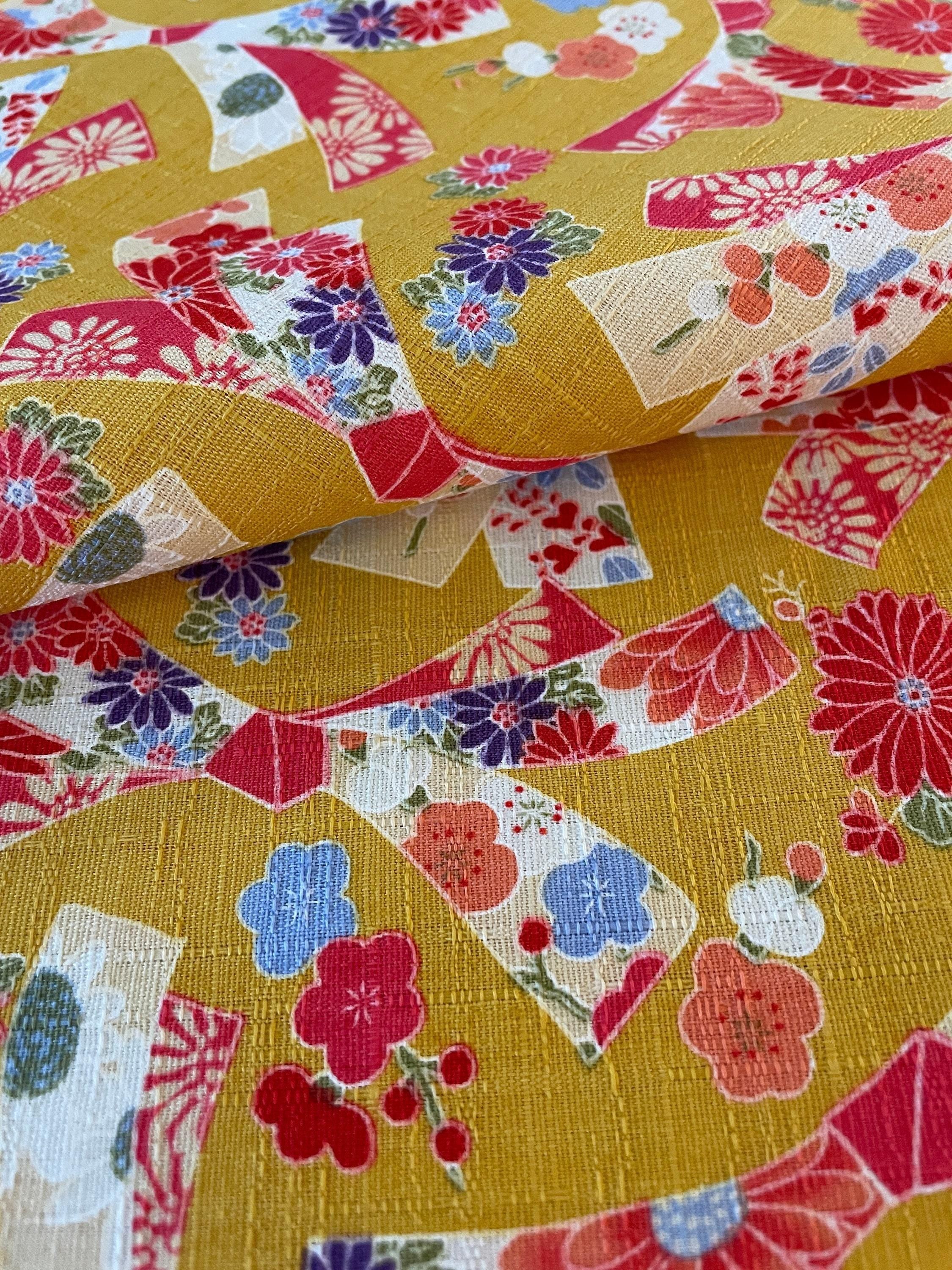Hokkoh - Floral Noshi Cotton Fabric - Yellow